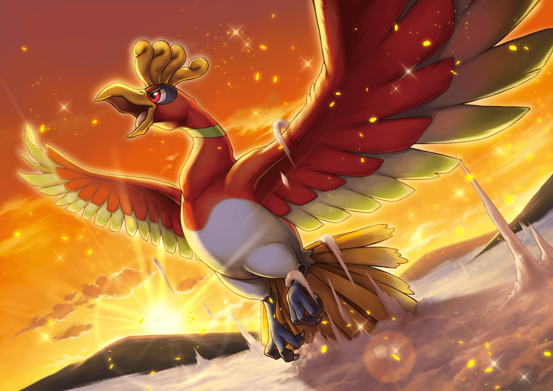 Ho-Oh HD wallpapers, Legendary Pokmon, 1920x1360 HD Desktop