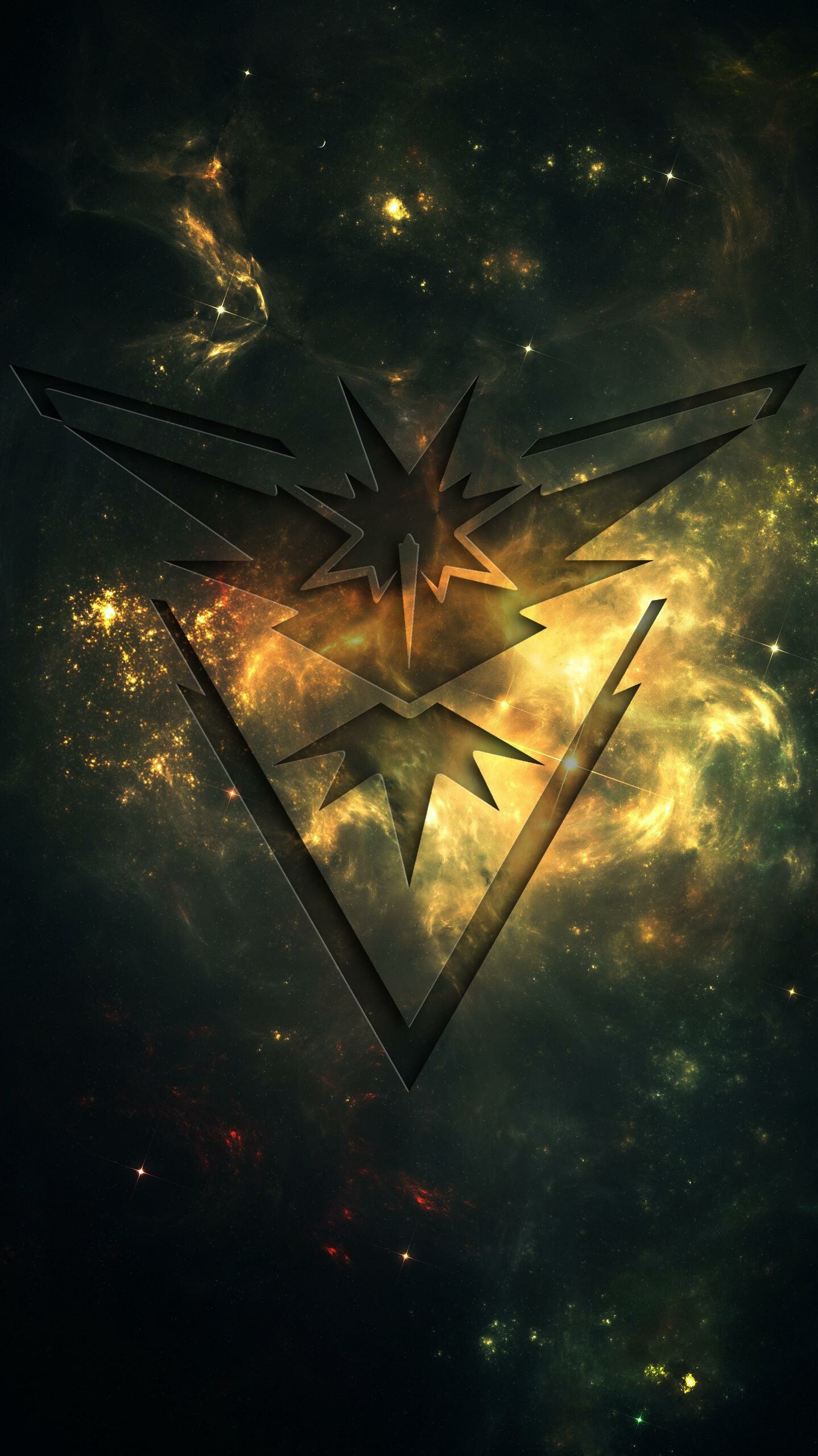 Team Instinct wallpaper, Pokemon GO, Zoey Johnson, Aesthetic designs, 1440x2560 HD Phone