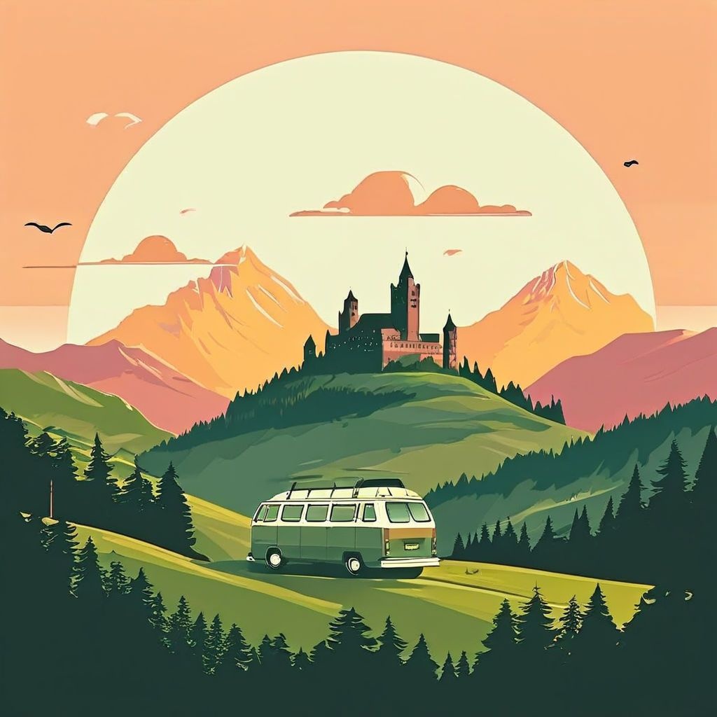 lofi wallpaper chill van trip sunrise 1030x1030