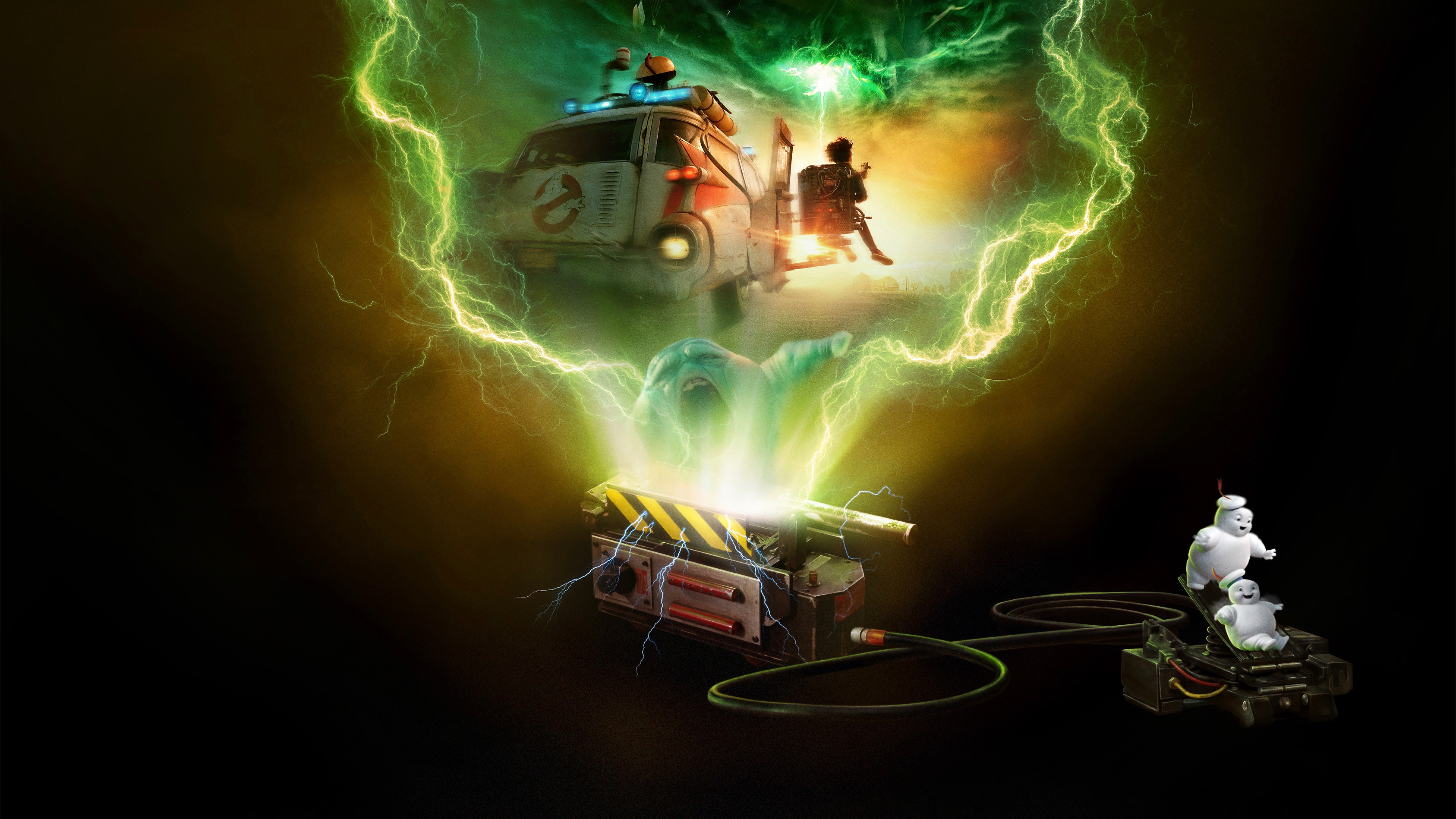 Ghostbusters Afterlife, HD wallpaper, Supernatural film, Haunting visuals, 3380x1900 HD Desktop