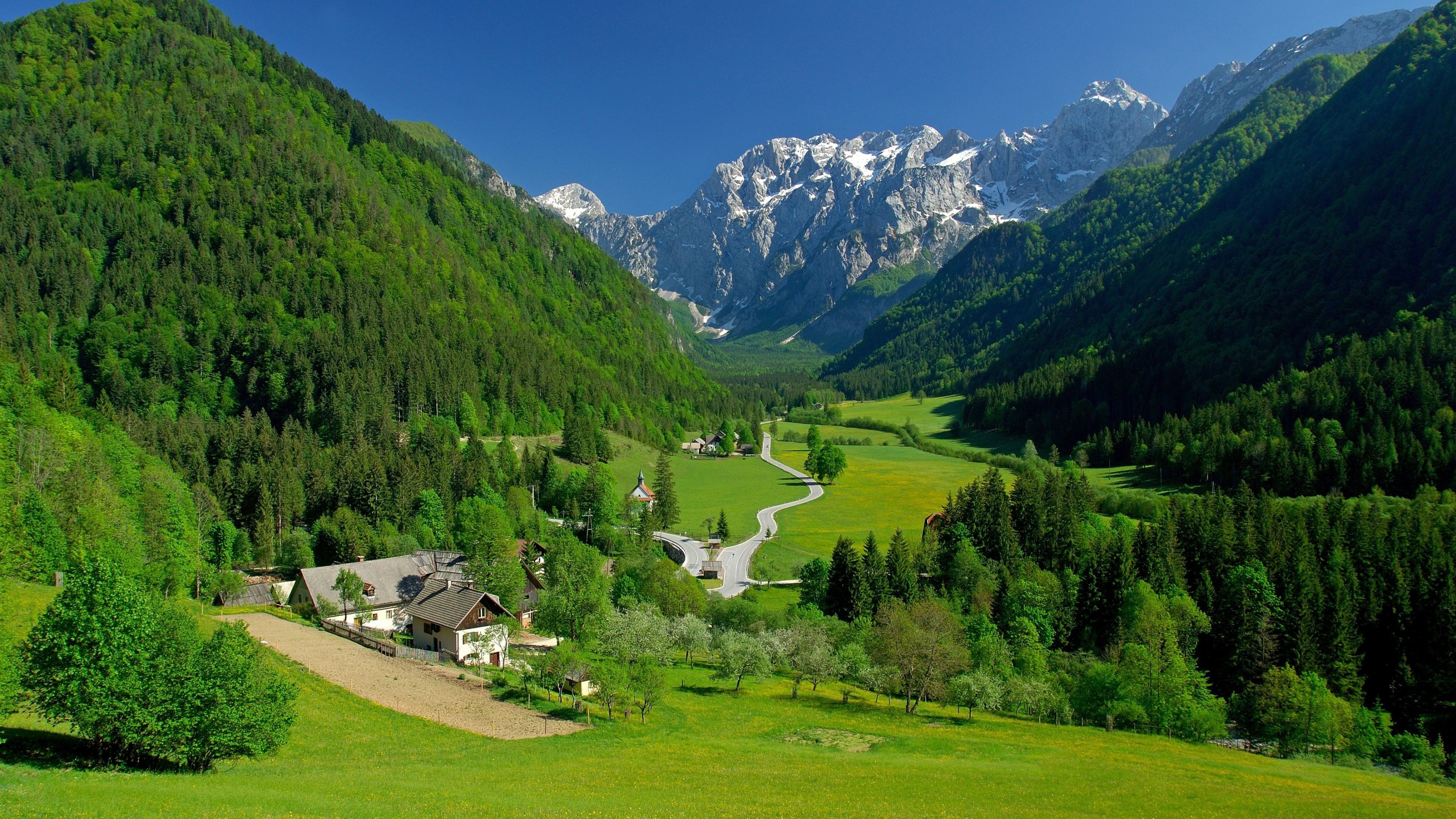 Countryside village, Peaceful surroundings, Rural tranquility, Simple living, 3840x2160 4K Desktop