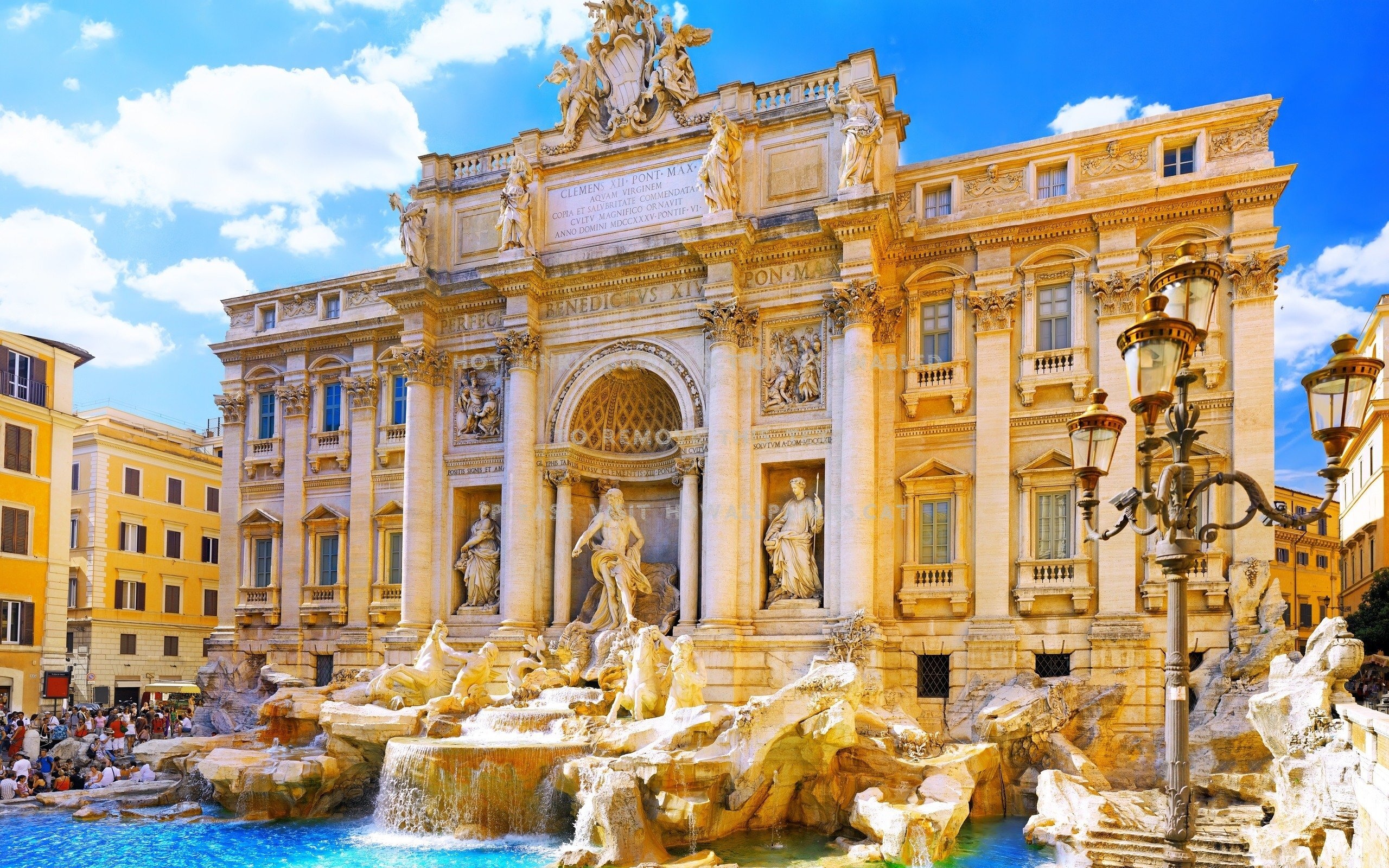 Rome, Italy, Fontana di Trevi, Romantic charm, Iconic fountain, 2560x1600 HD Desktop