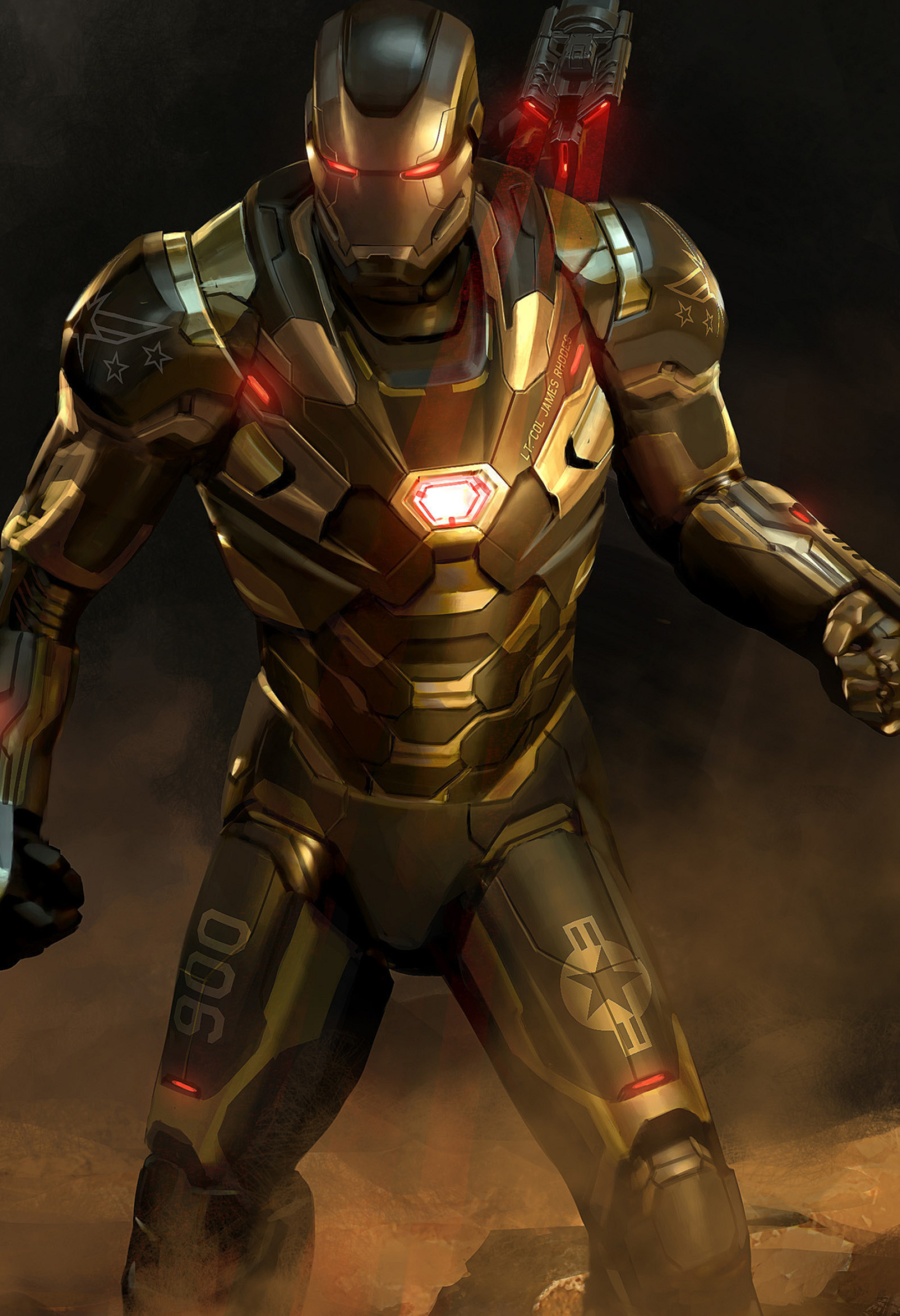 War Machine, Marvel movies, Avengers Endgame, Concept art, 1950x2850 HD Phone