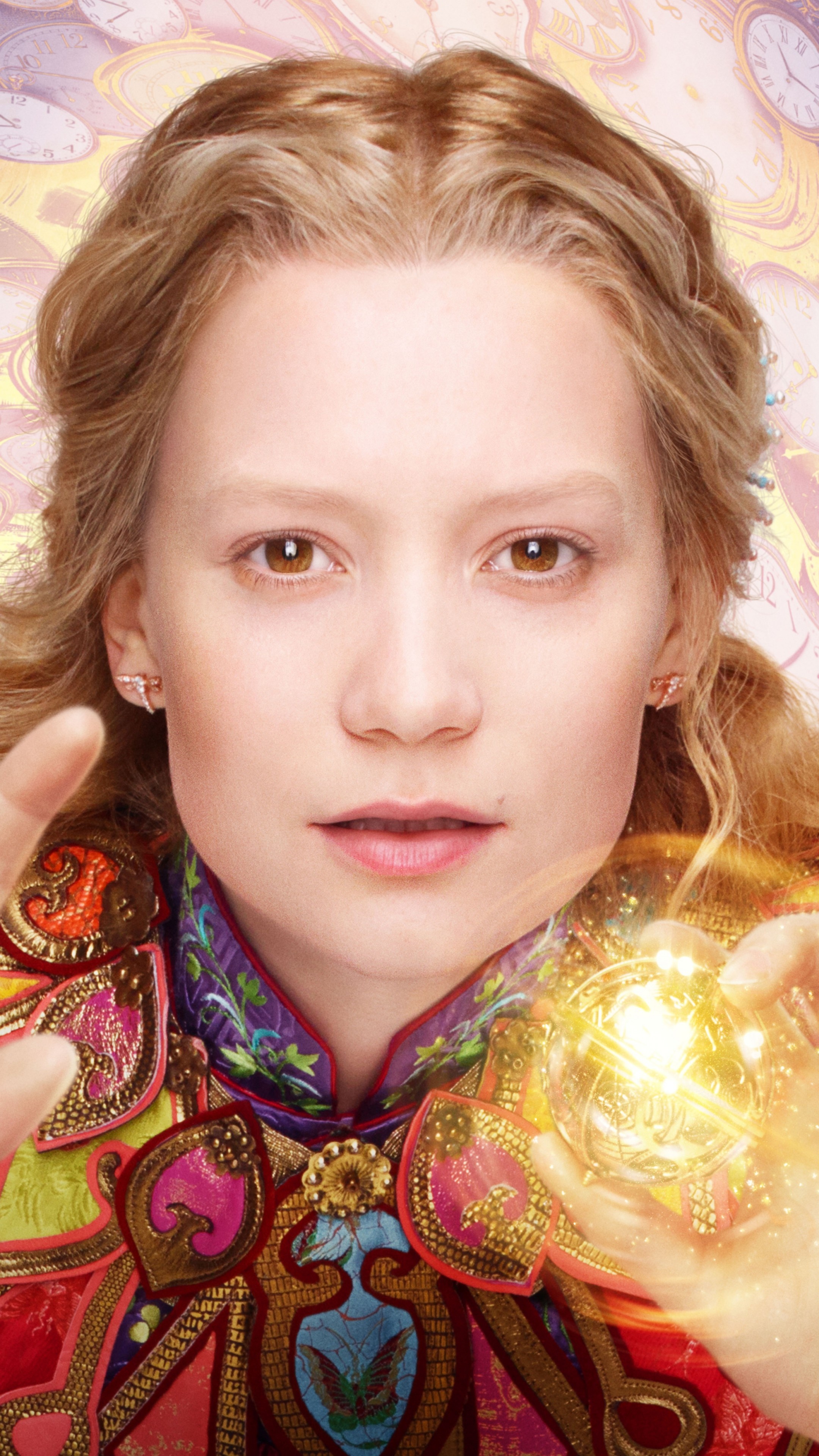 Alice, Looking Glass, Mia Wasikowska, Movies, 2160x3840 4K Phone