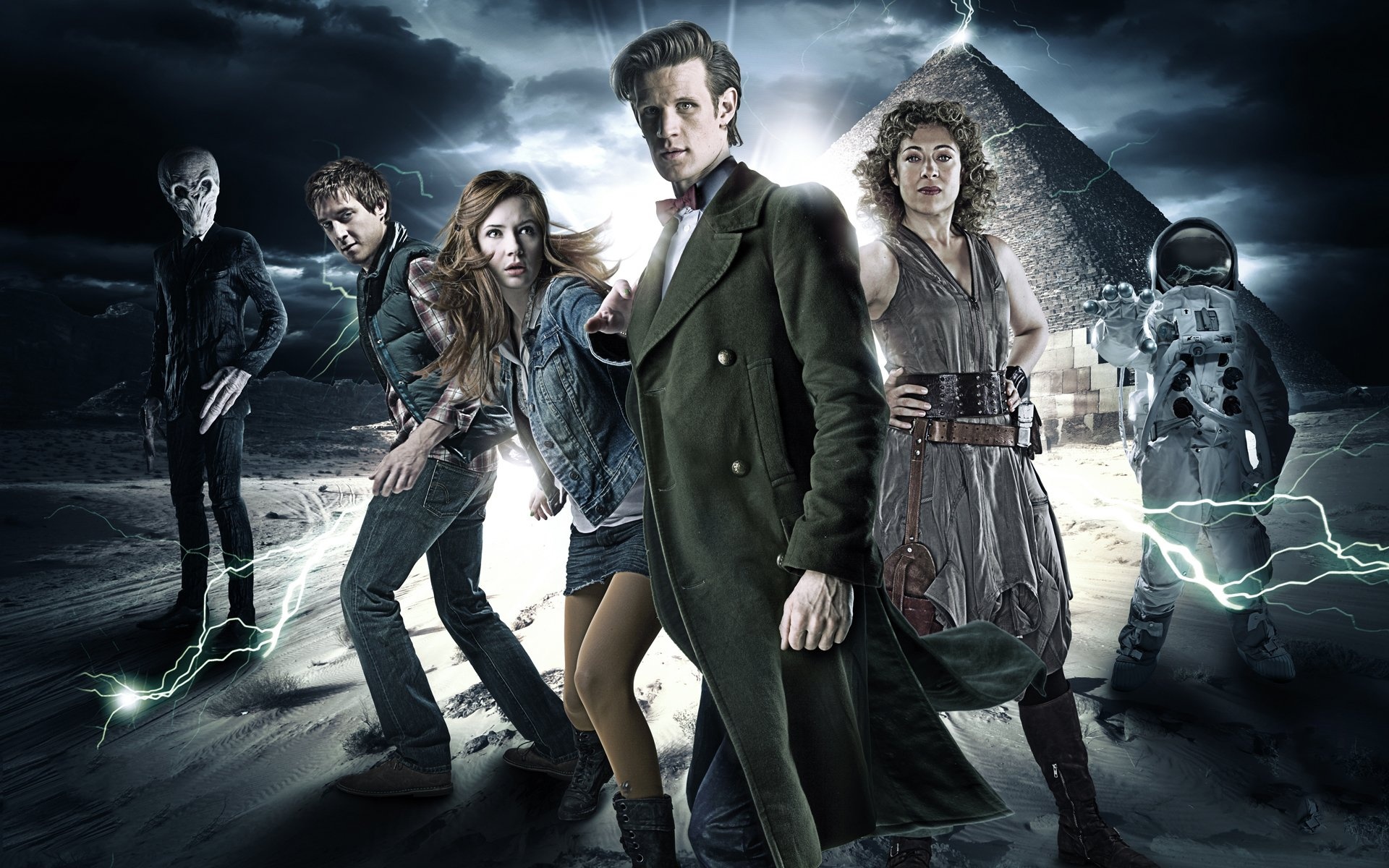 TARDIS, Matt Smith, Karen Gillan, Amy Pond, 1920x1200 HD Desktop