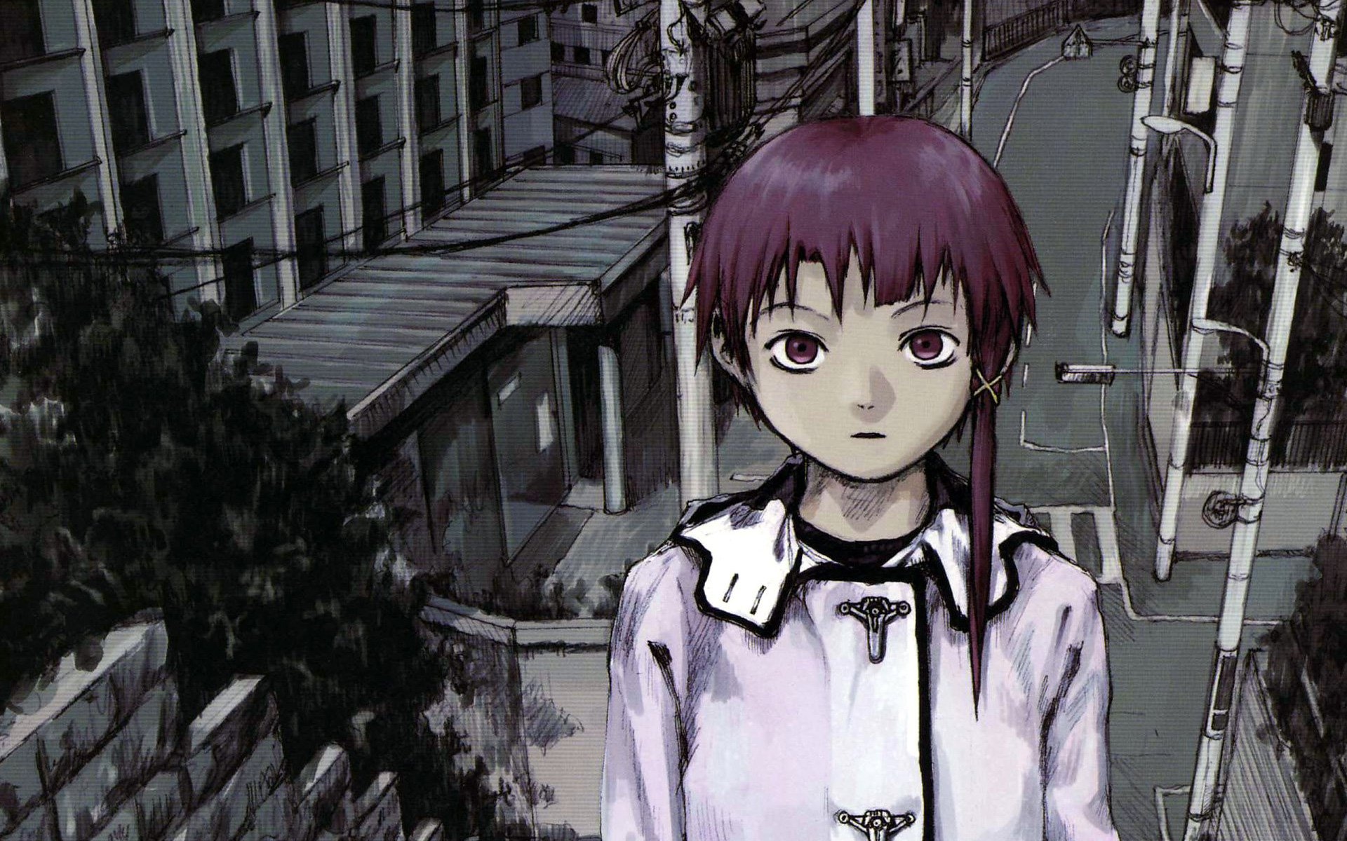 Serial Experiments Lain, Unique wallpaper, Distinctive art style, Visual storytelling, 1920x1200 HD Desktop