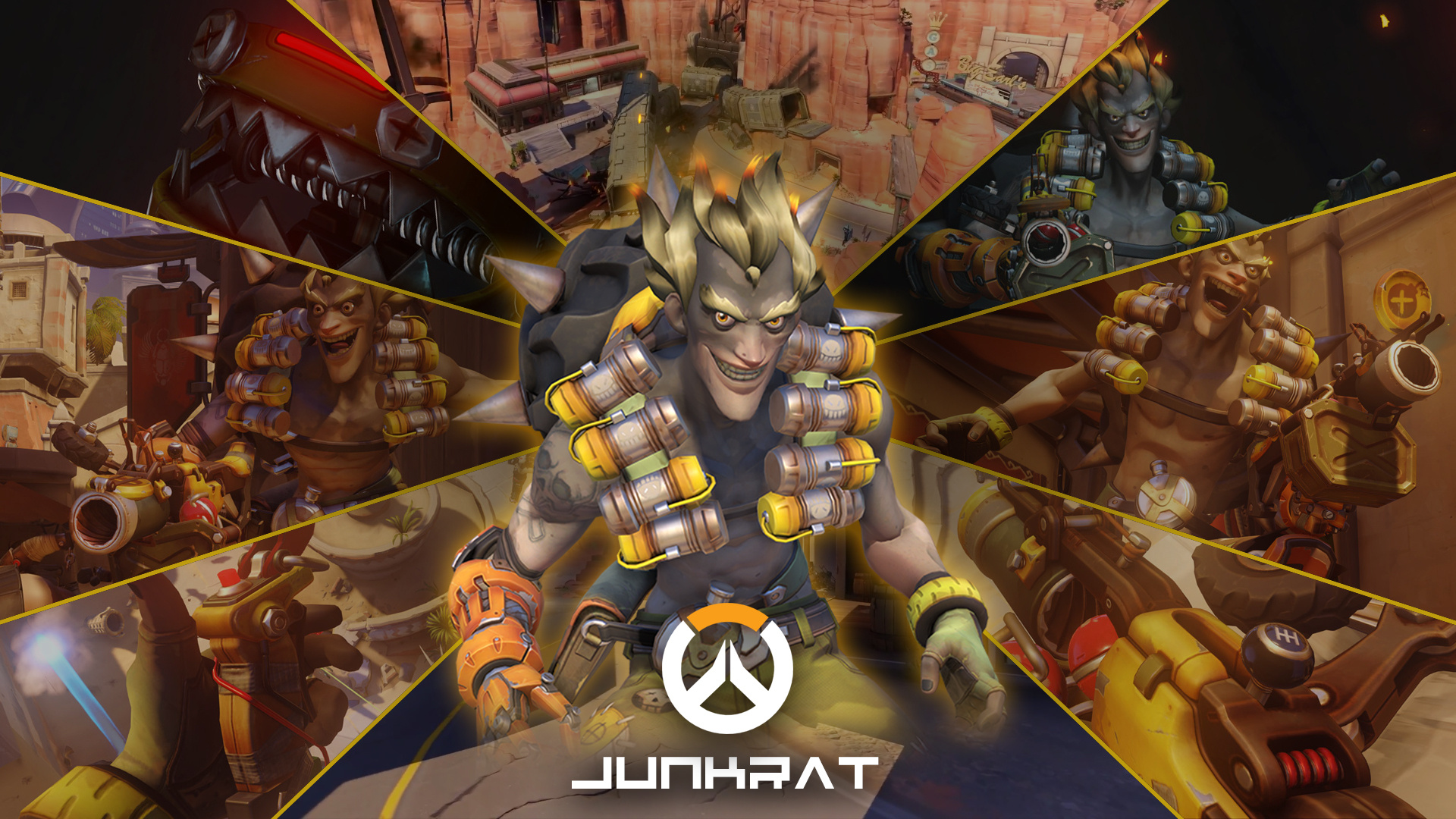 Junkrat, HD wallpaper, Colorful explosion, Samantha Anderson, 1920x1080 Full HD Desktop