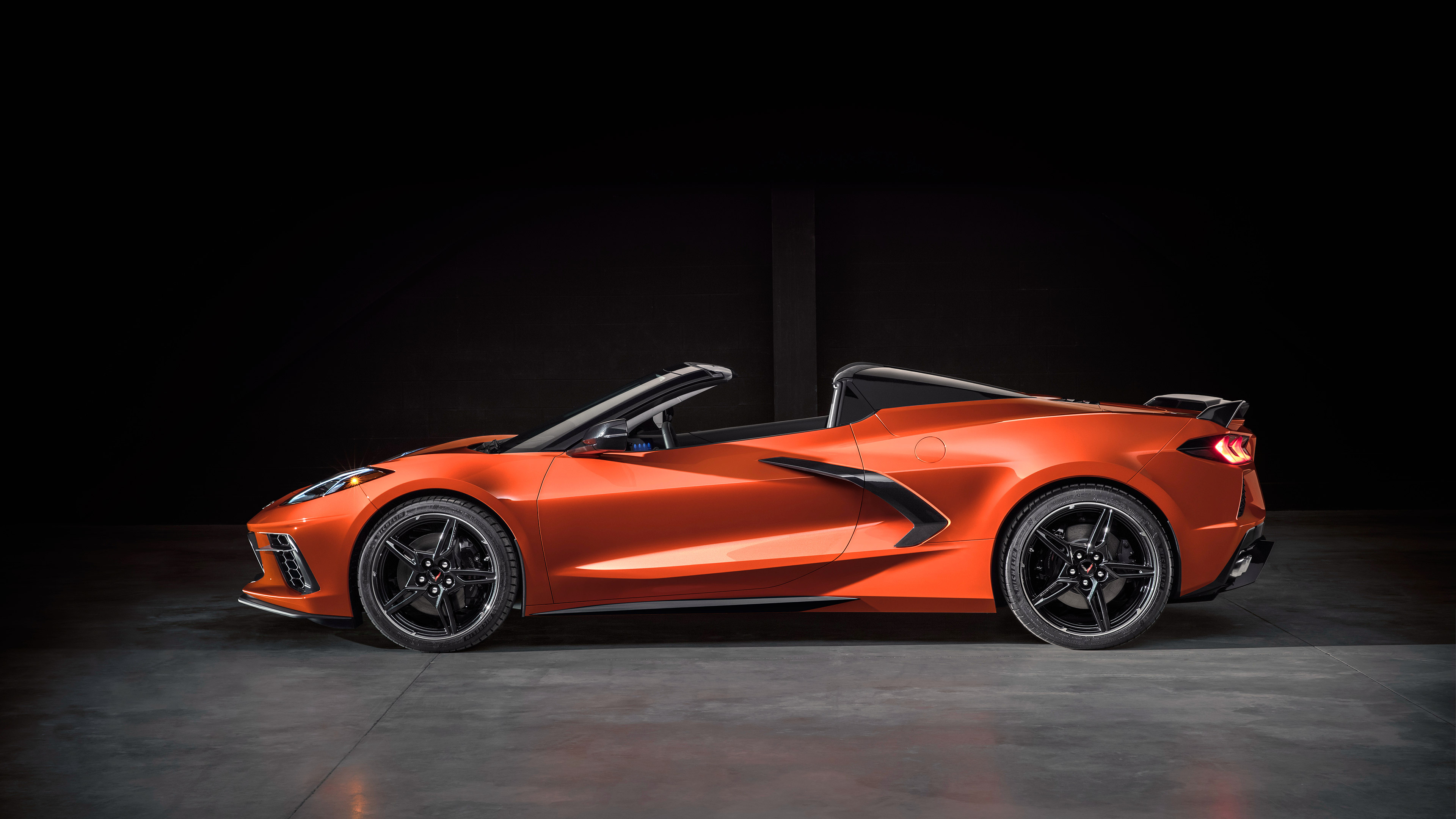 C8 Stingray Convertible Left Side, Corvette Wallpaper, 3840x2160 4K Desktop