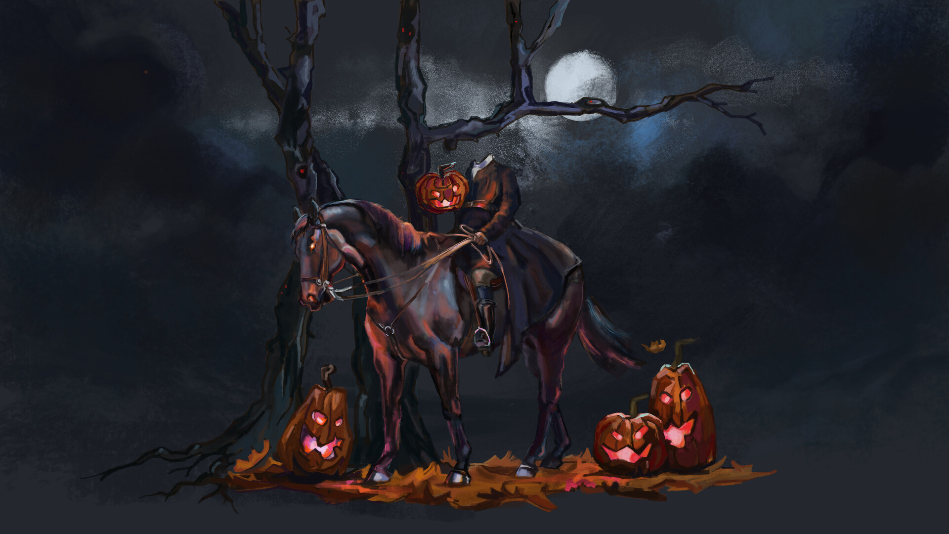 Headless Horseman, Artwork by ArtStation, 1920x1080 Full HD Desktop