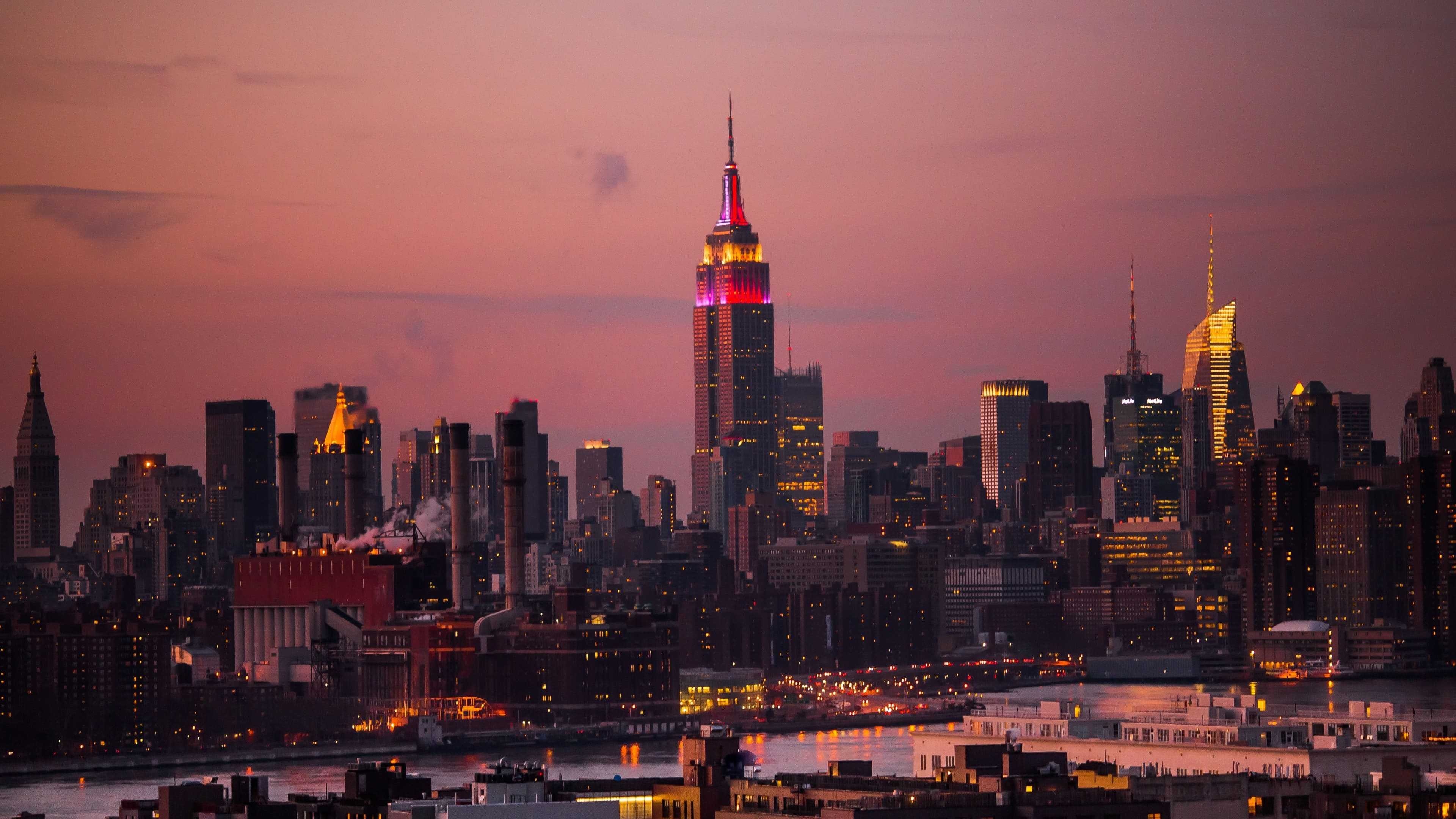 Empire State Building, Travel landmark, 4K wallpaper, Majestic architecture, 3840x2160 4K Desktop