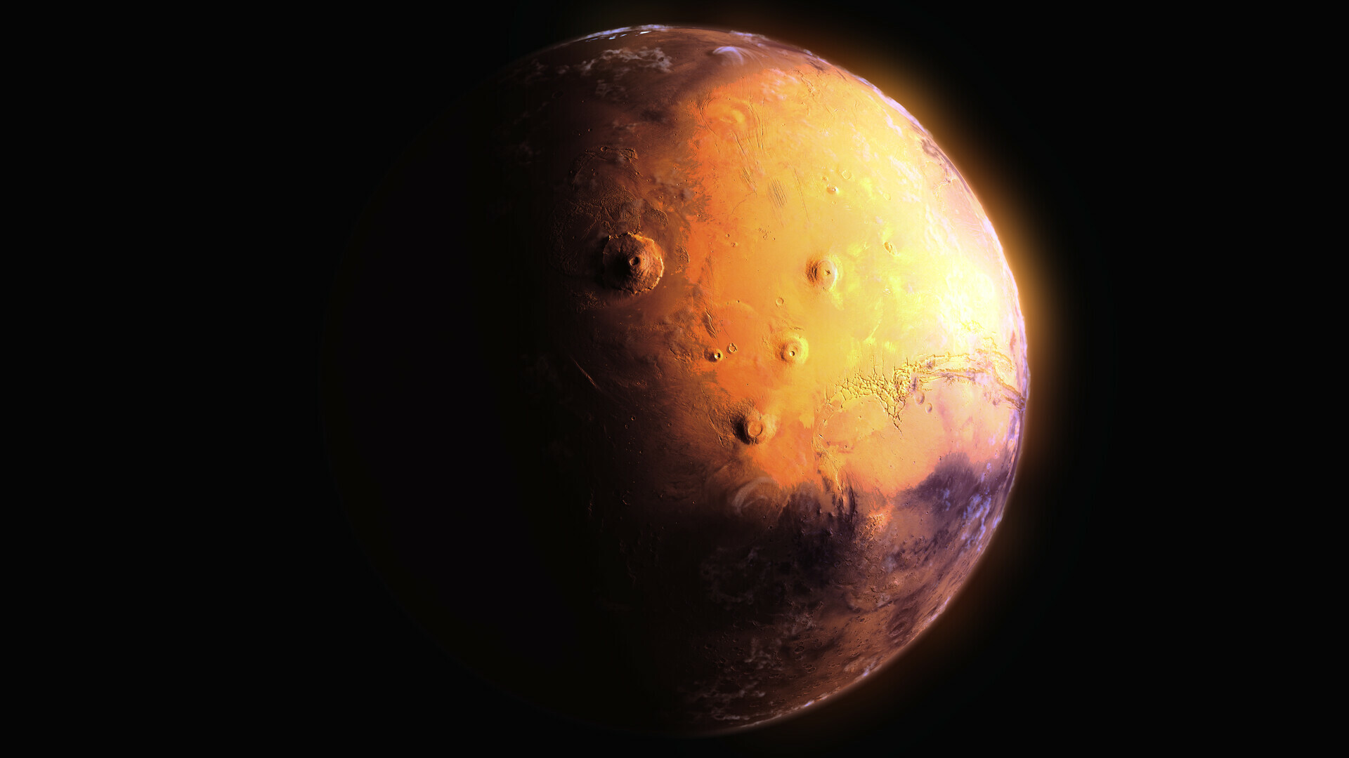 Mars in 8K resolution, Artistic creation, 1920x1080 Full HD Desktop