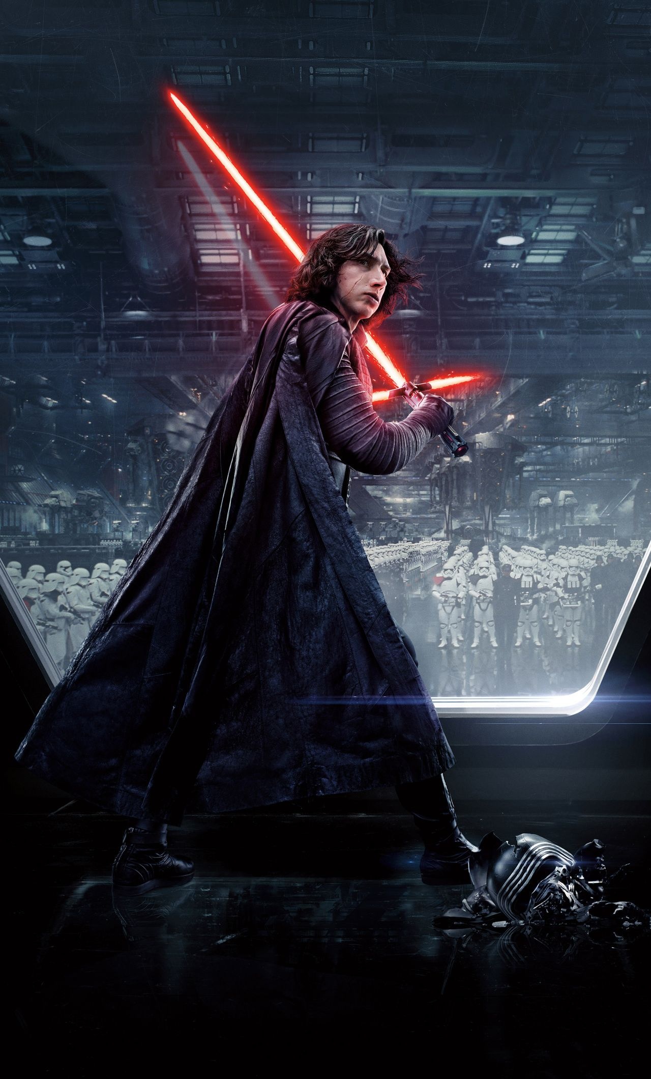 Adam Driver, Ren Star Wars, Star Wars wallpaper, Star Wars Kylo Ren, 1280x2120 HD Phone