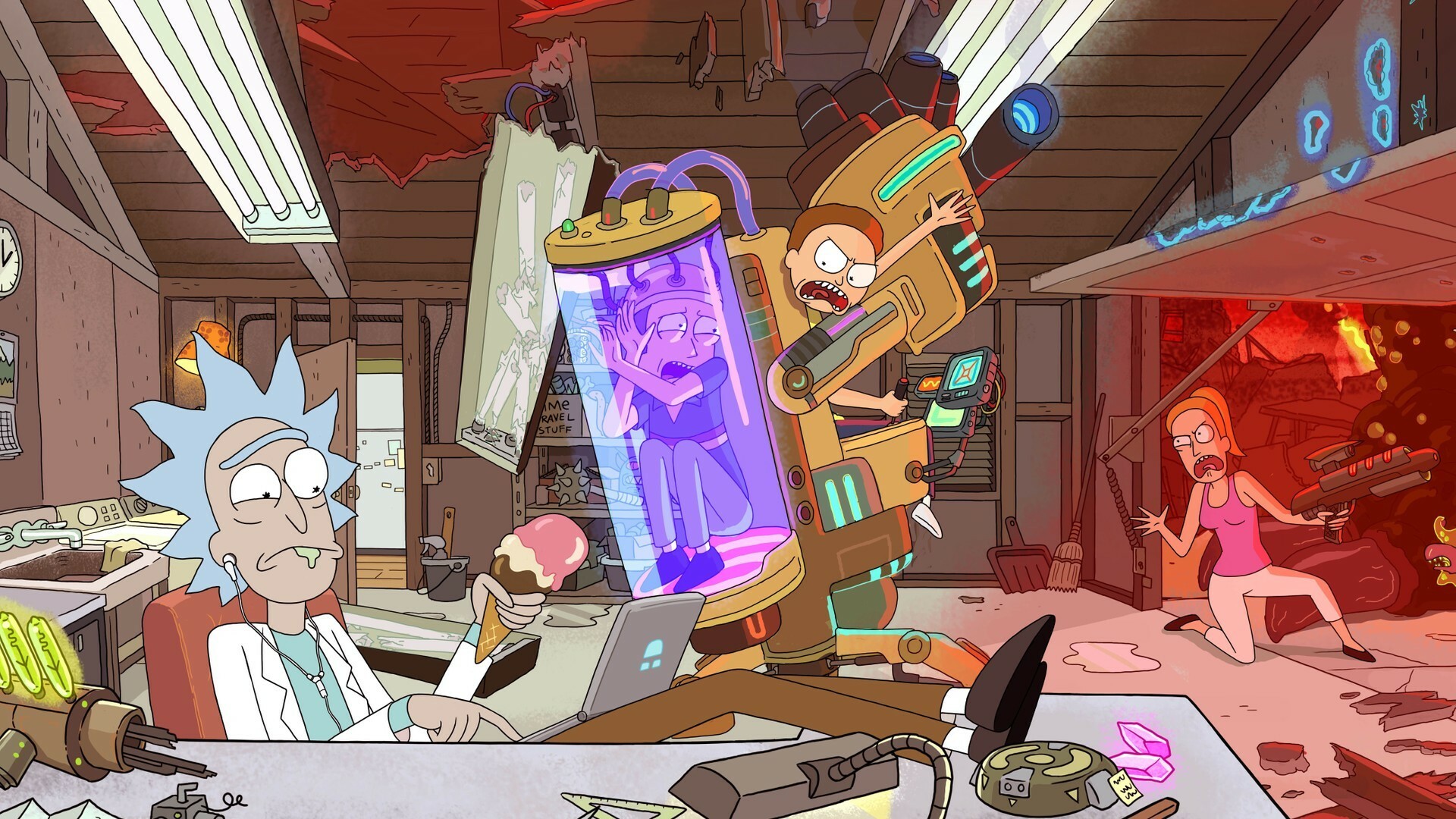 Rick and Morty movie poster, HD wallpaper, Futuristic theme, Exciting visuals, 1920x1080 Full HD Desktop