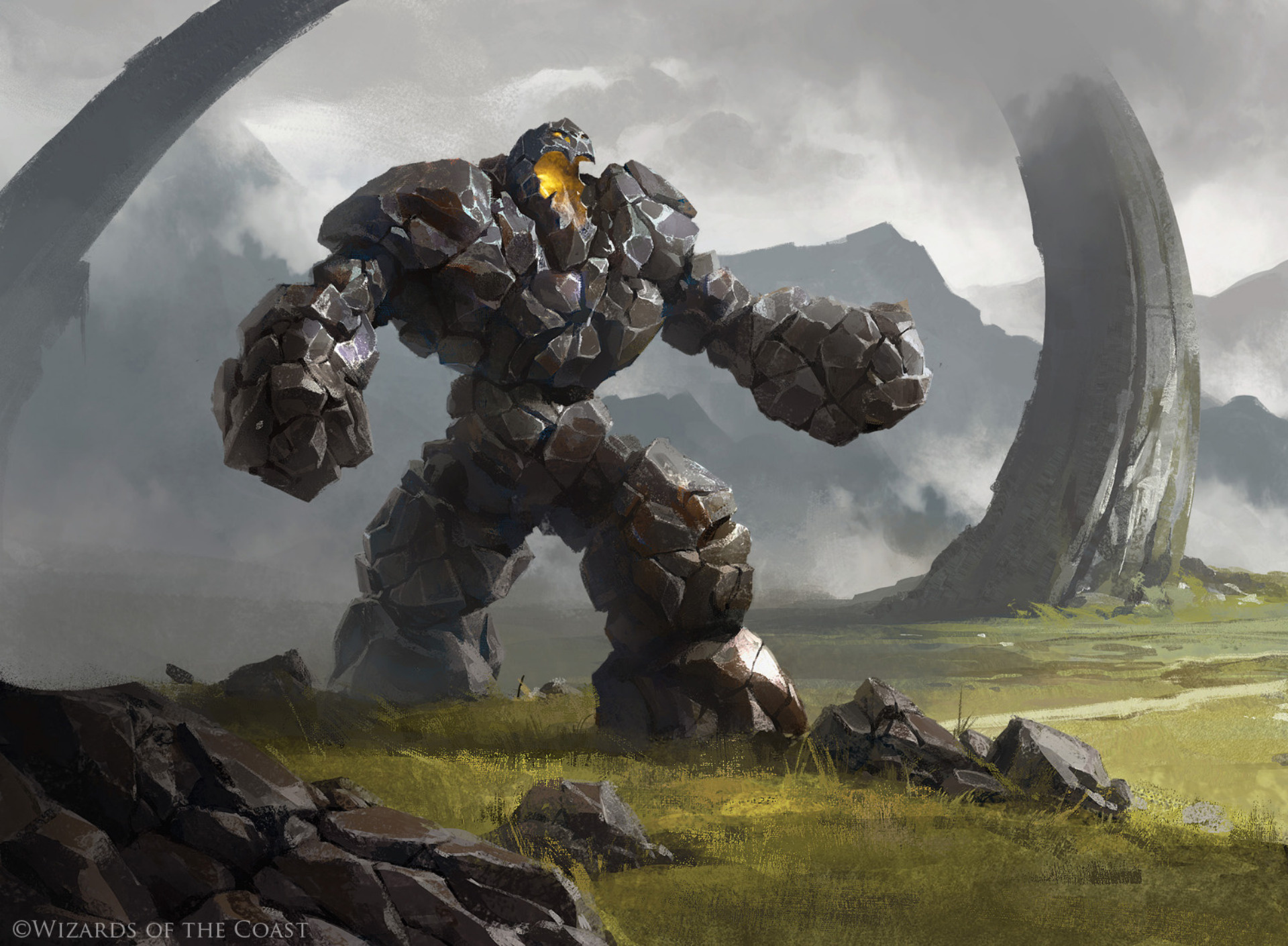 Golem, Mystical creature, Earth elemental, Protective guardian, 1920x1410 HD Desktop