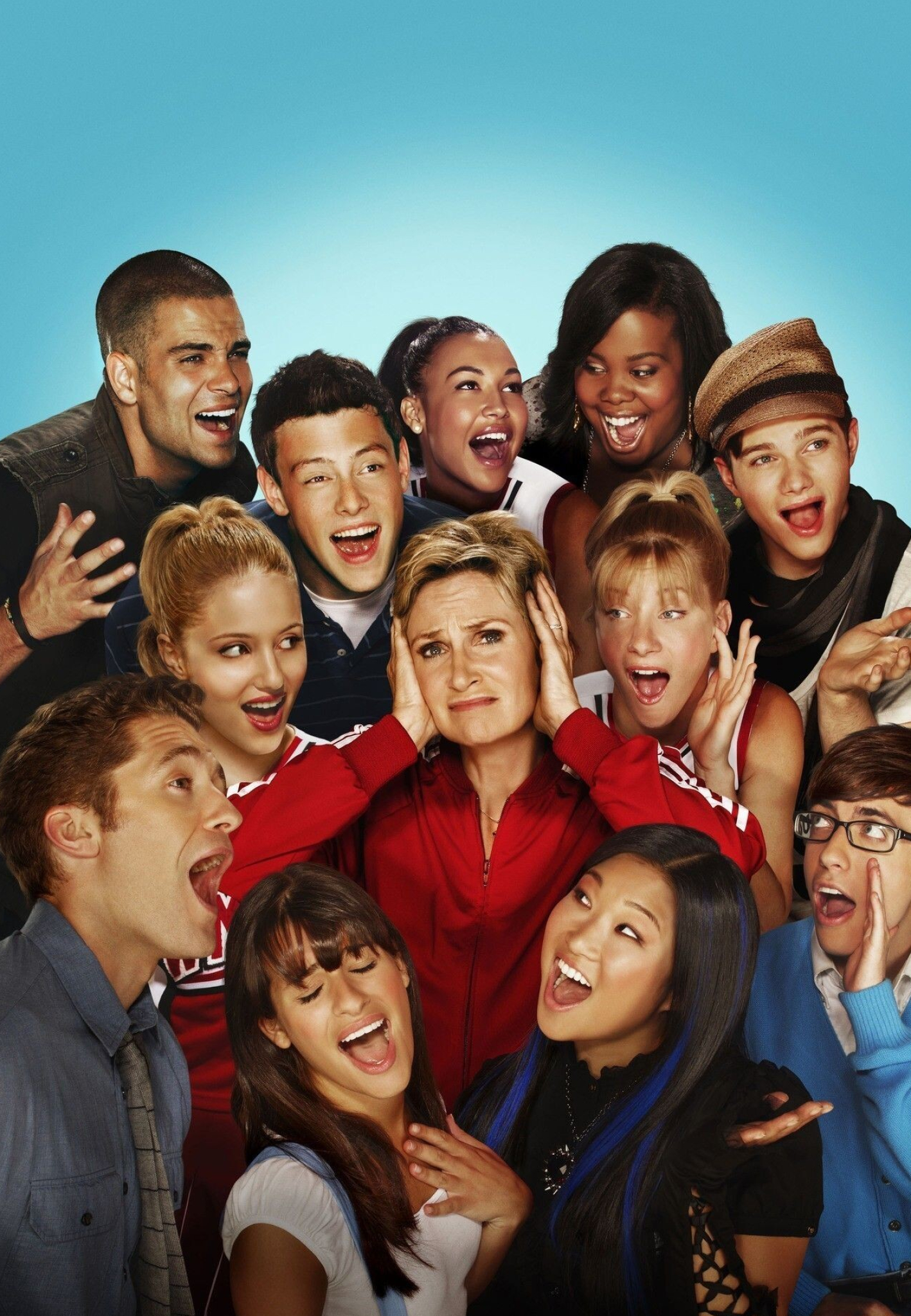 Glee wallpapers, Vibrant colors, Musical performances, Ensemble cast, 1420x2050 HD Phone