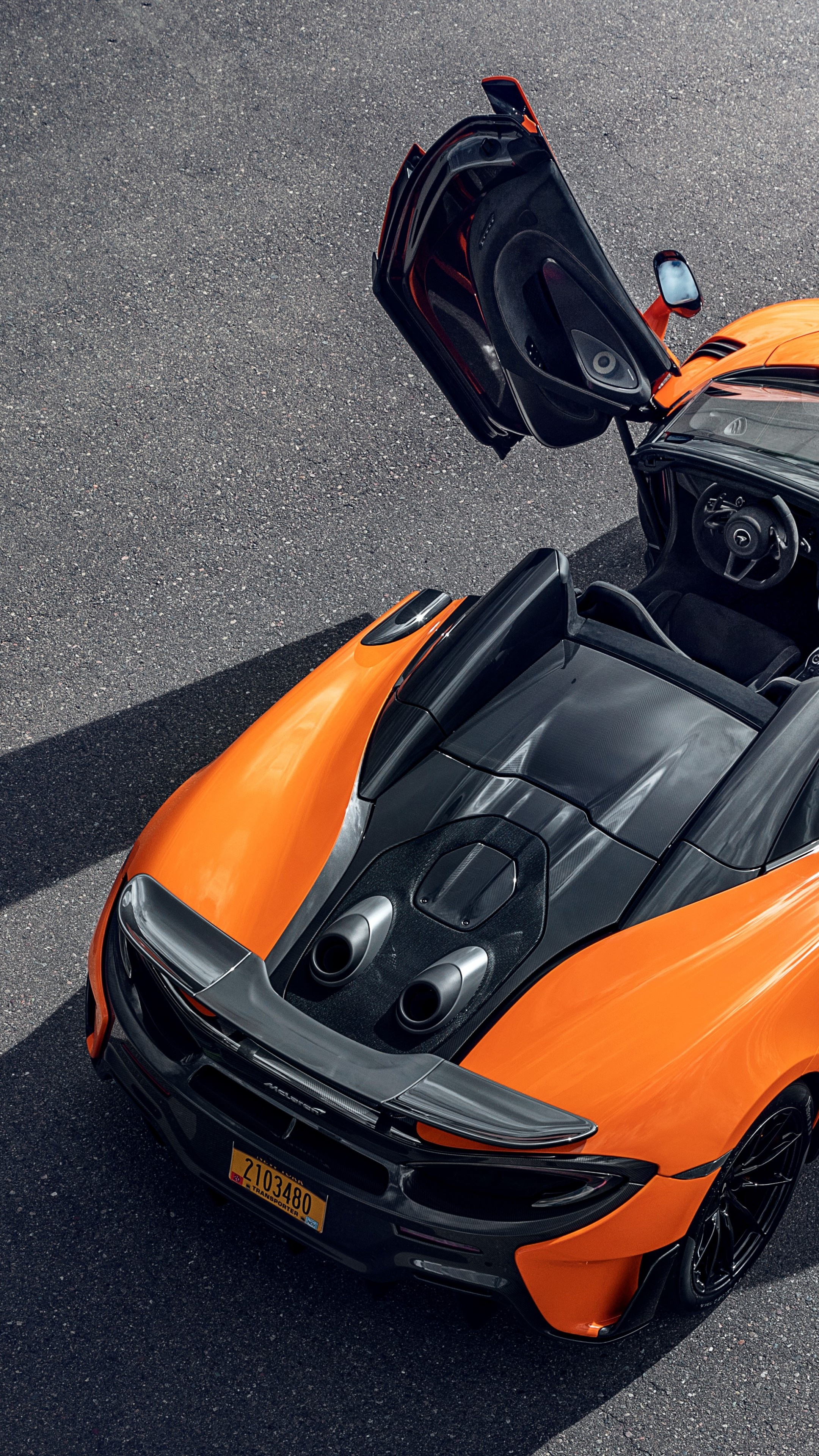 McLaren 600LT, Spider supercar, 5K Cars, Bikes, 2160x3840 4K Phone