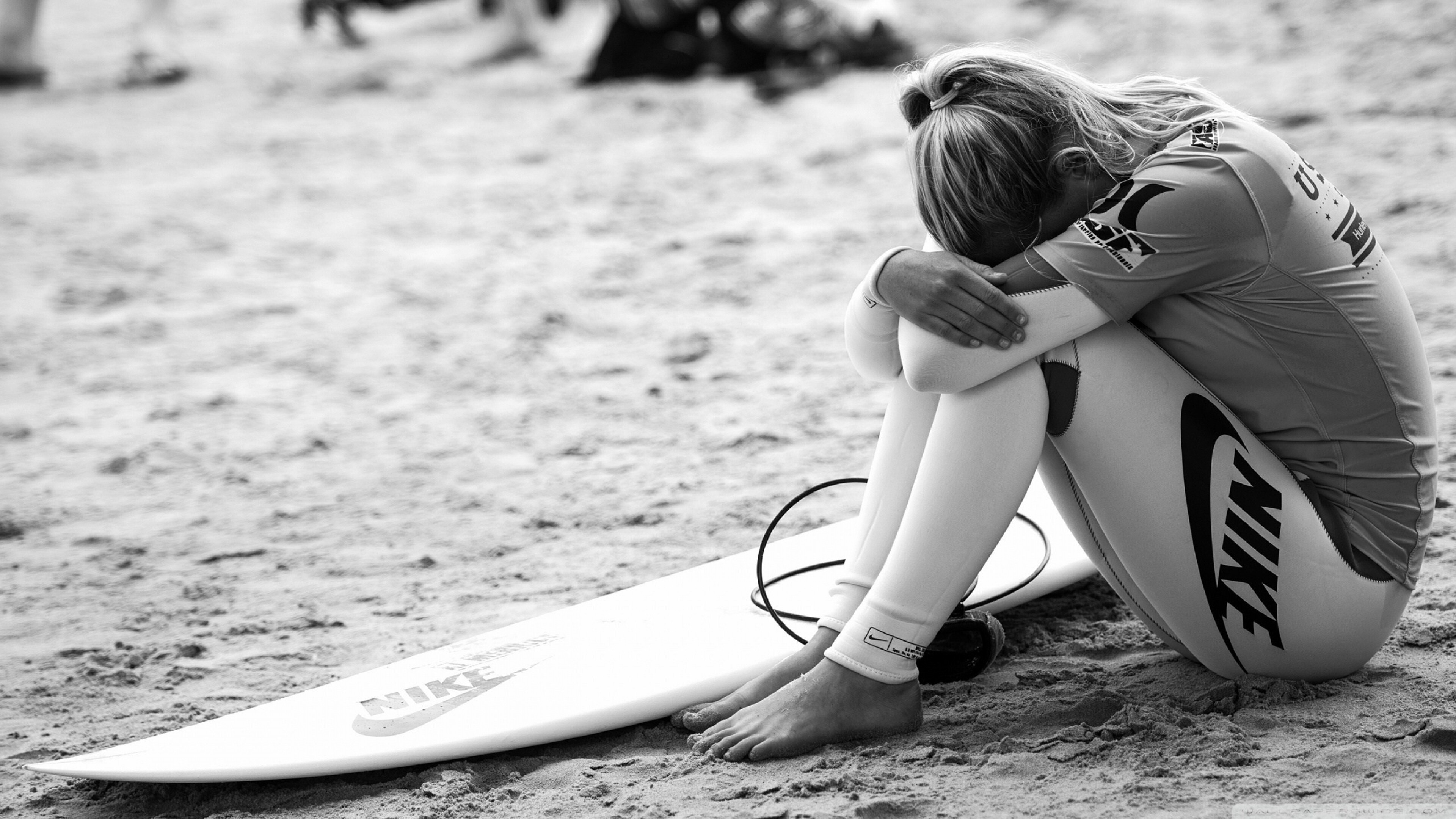 Surfing girl allure, Ocean dreams, Exhilarating waves, Beach paradise, 3840x2160 4K Desktop