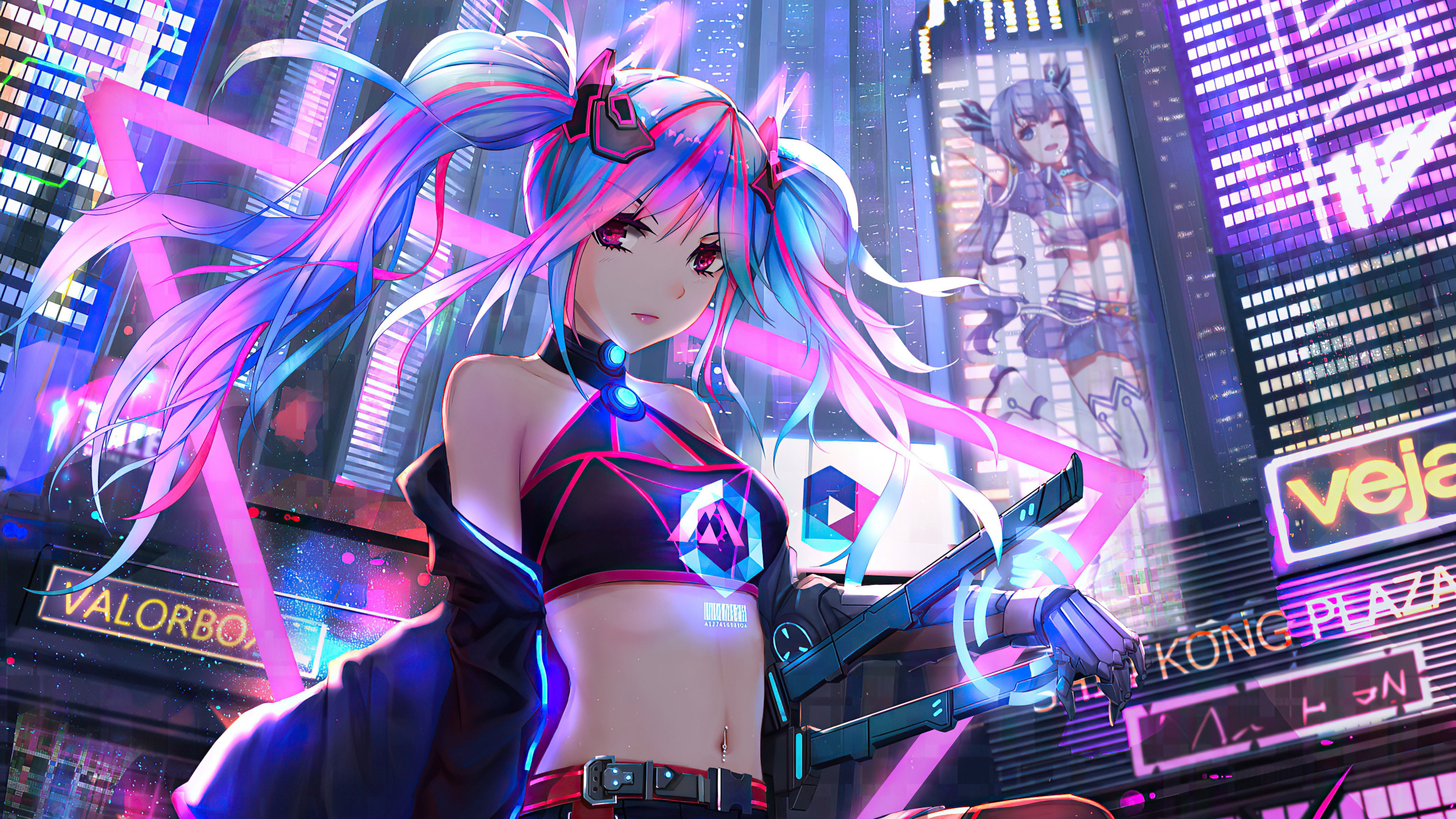 Cyber girl, Anime Girls Wallpaper, 3840x2160 4K Desktop