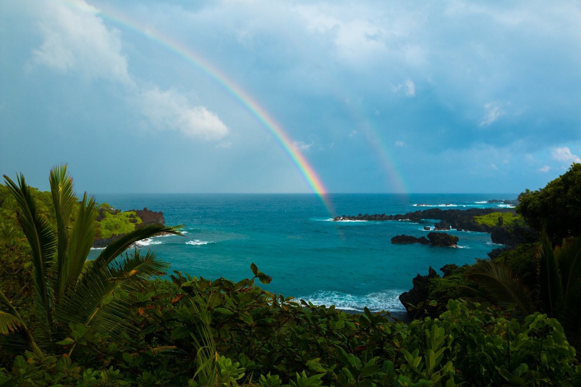 Rainbow over Maui, 4K Ultra HD, Natural spectacle, Stunning wallpaper, 1920x1280 HD Desktop