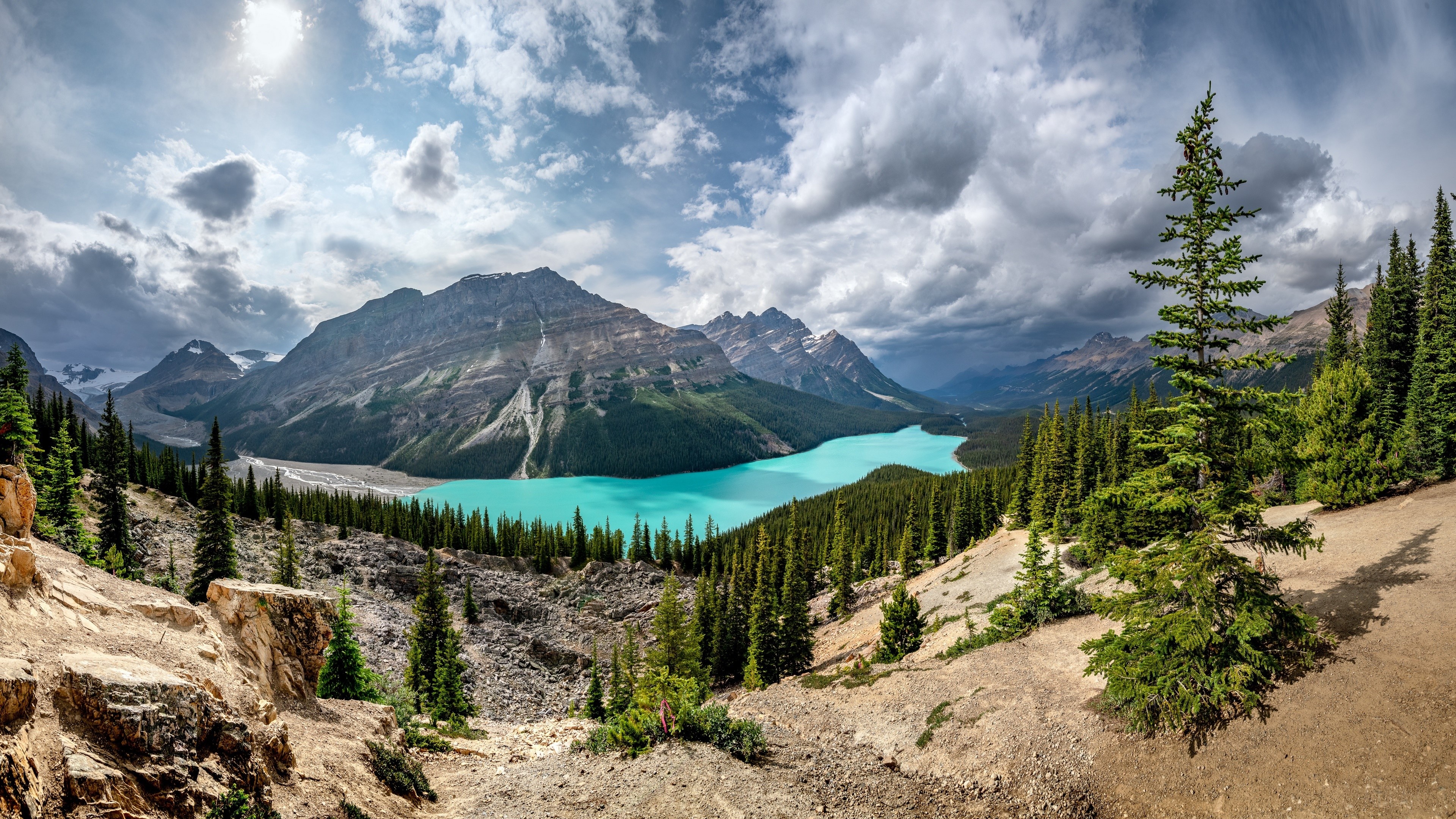 Abraham Lake, Banff National Park Wallpaper, 3840x2160 4K Desktop