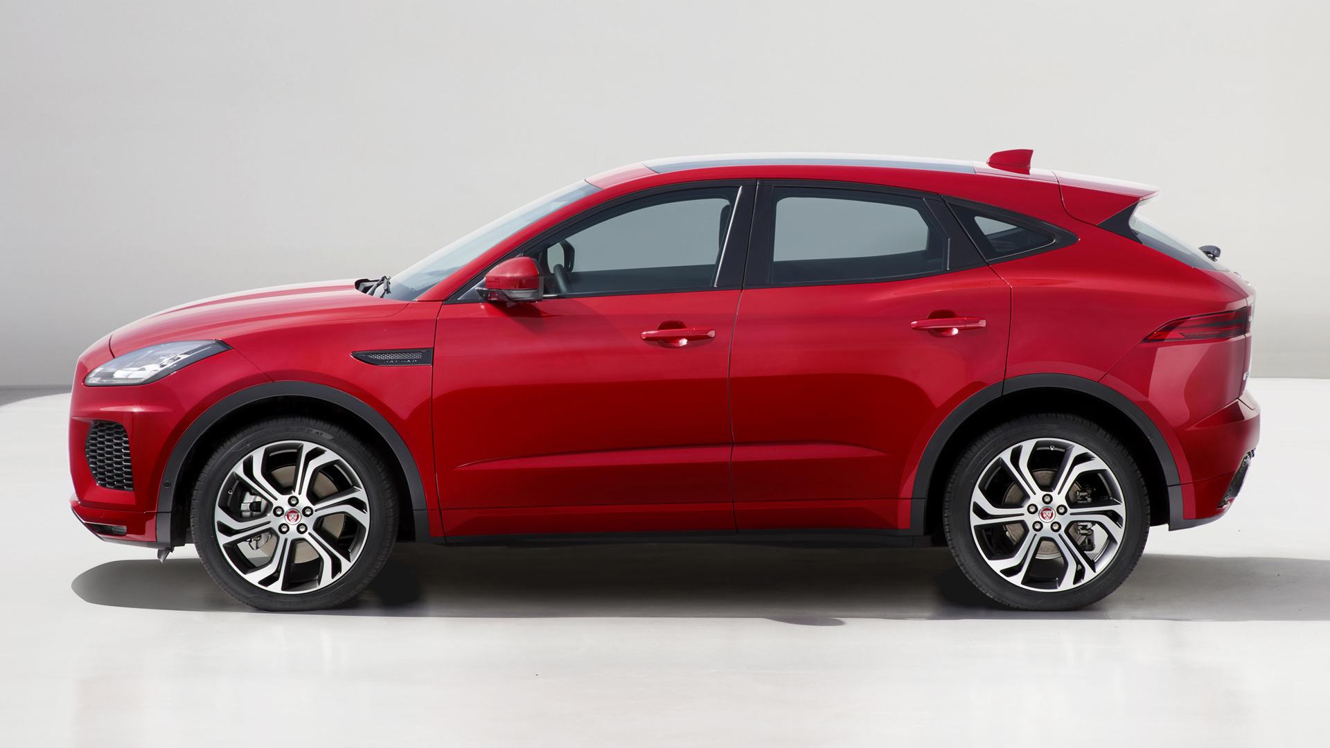 Jaguar E-PACE, Sleek compact SUV, Dynamic driving, Striking design, 1920x1080 Full HD Desktop