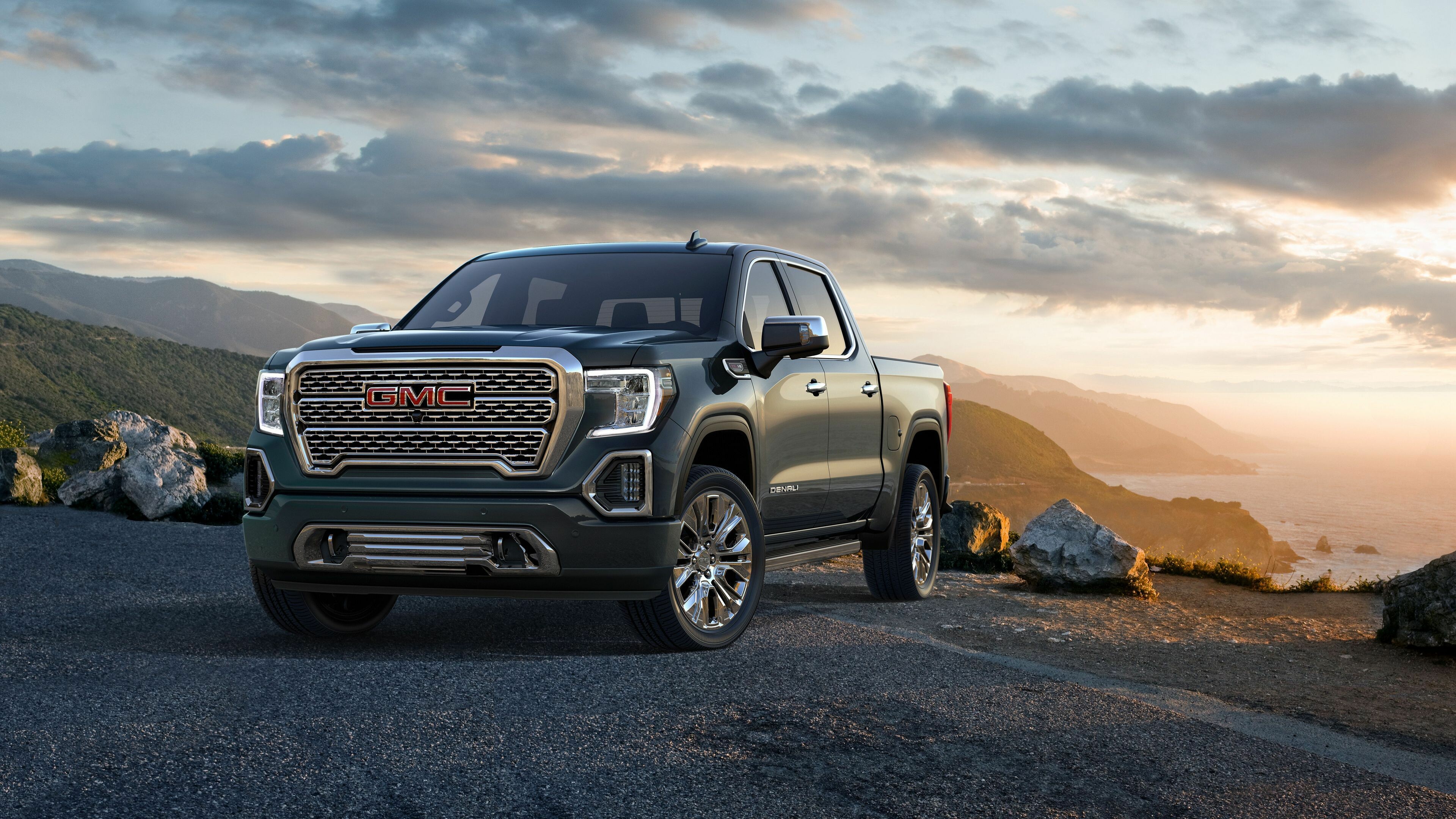 GMC Sierra, Mighty design, Captivating power, Unstoppable force, 3840x2160 4K Desktop