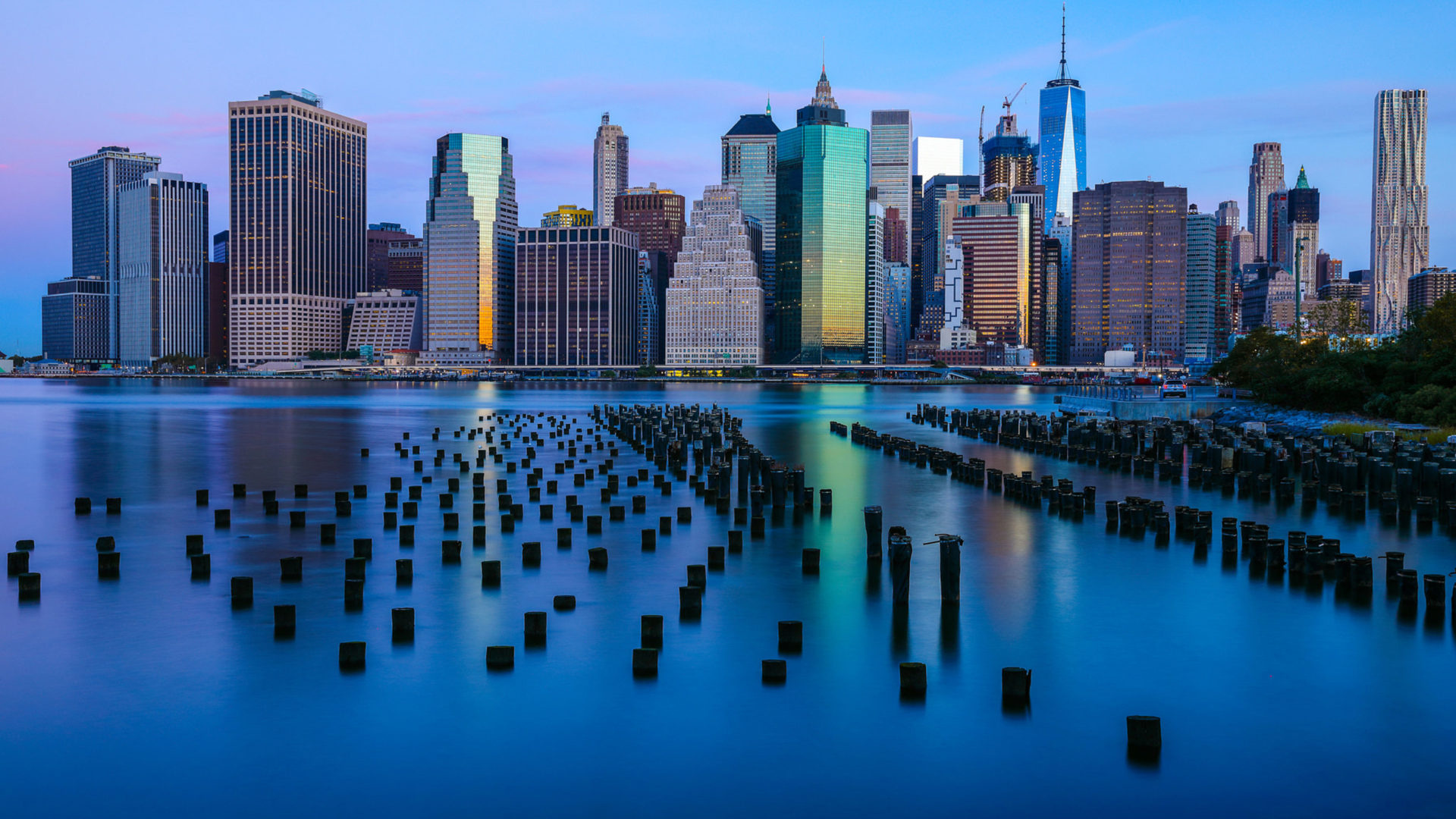 Downtown Manhattan, Freedom Tower, World Trade Center, Ultra HD, 1920x1080 Full HD Desktop