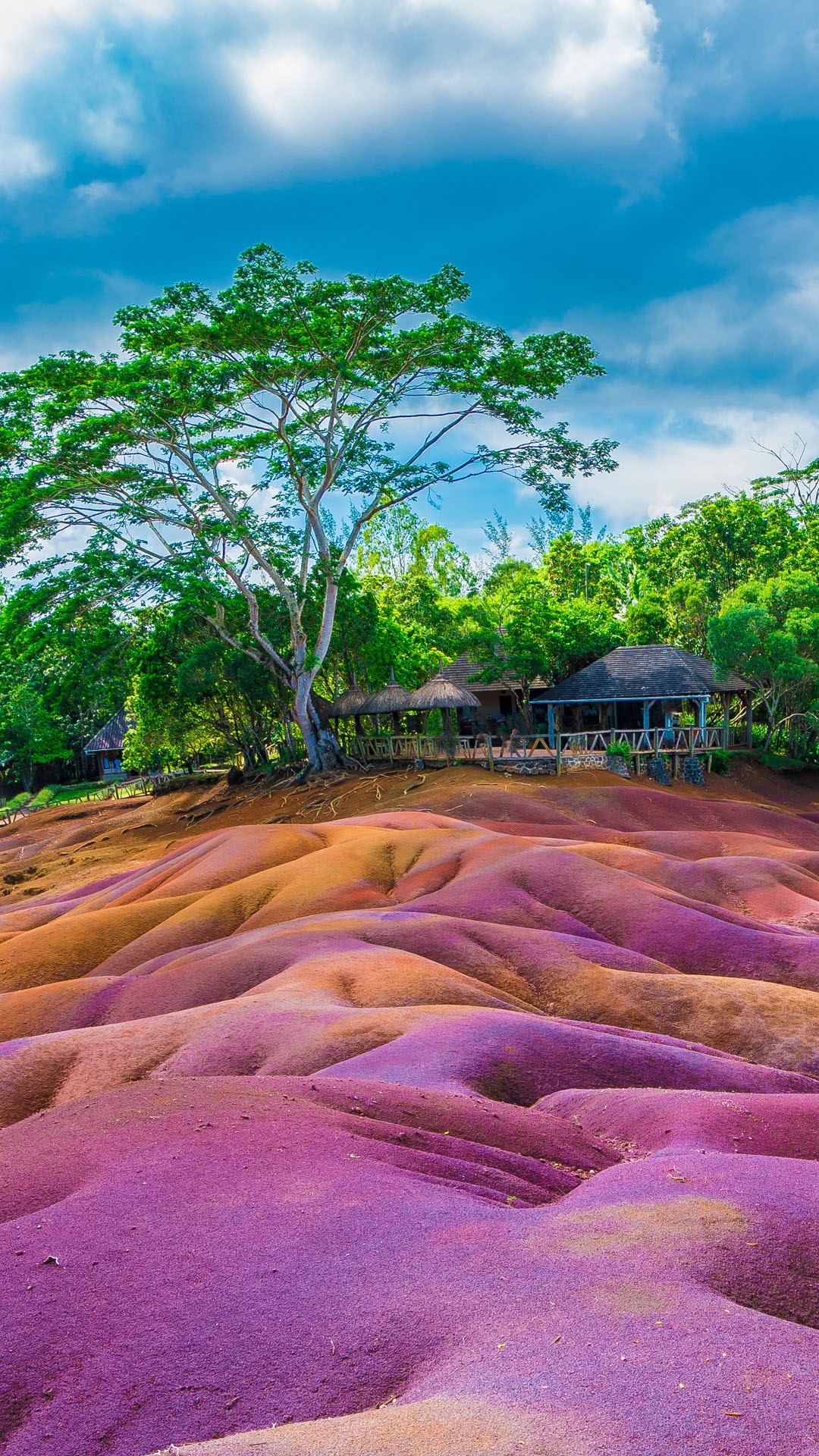 Mauritius Island, Seven coloured earth, Chamarel, Windows 10 spotlight, 1080x1920 Full HD Phone