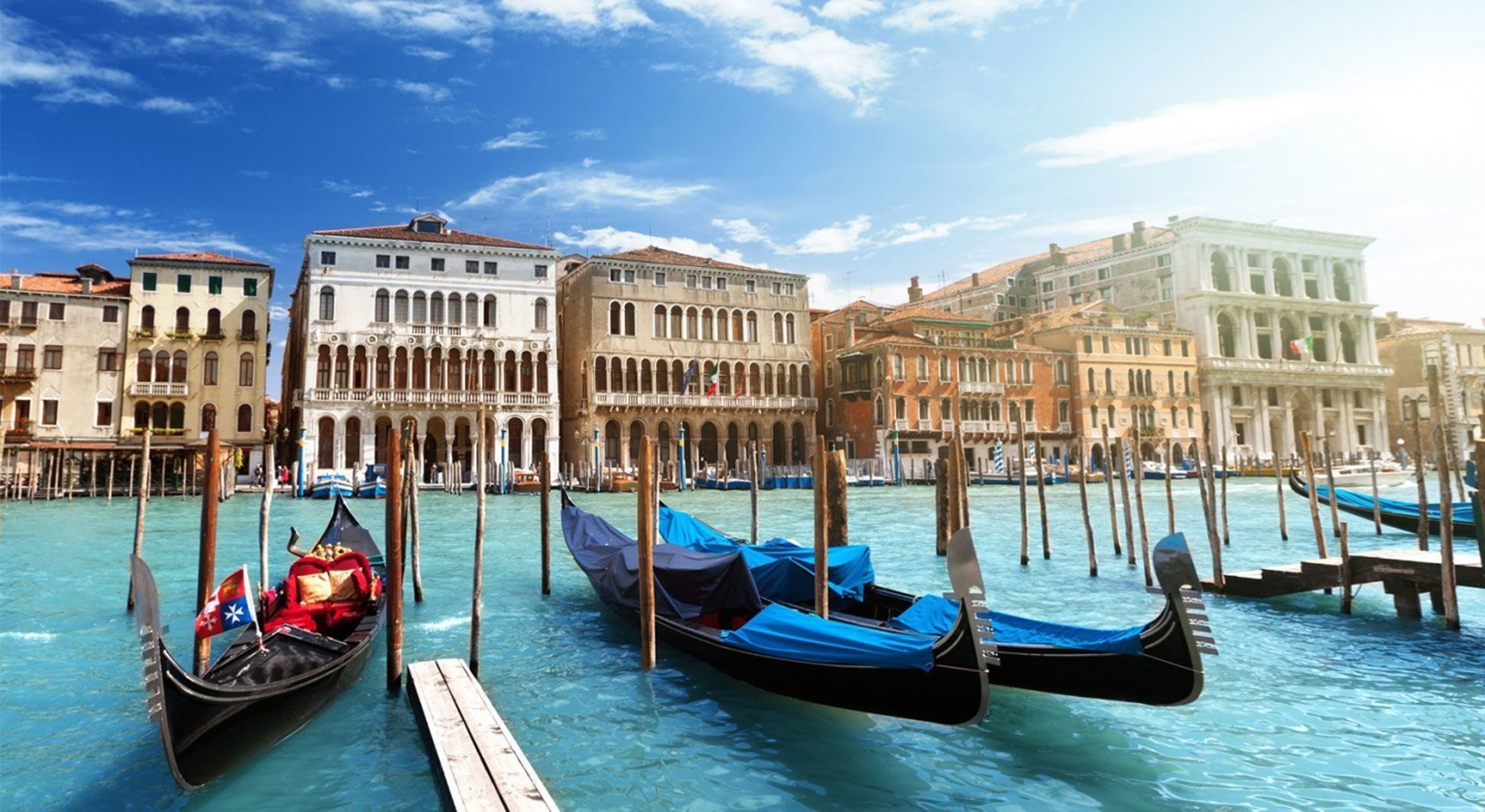 Gondola Venice wallpaper, HD background, Free download, Scenic beauty, 2560x1400 HD Desktop