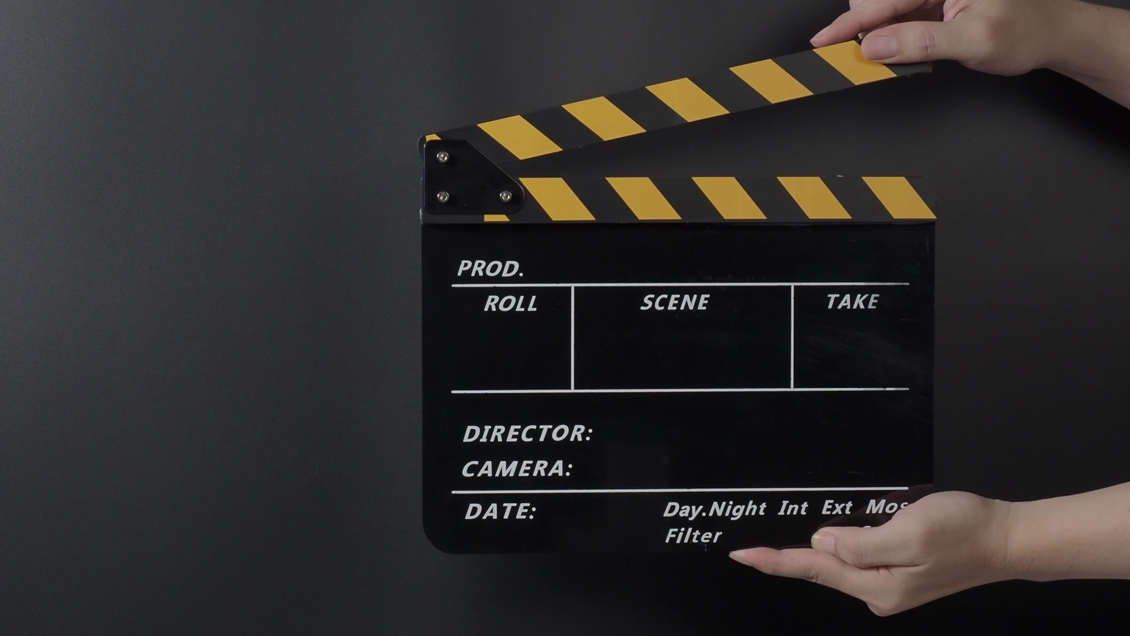 Movie slate close, Hand holding, Stock video footage, Free download, 3840x2160 4K Desktop