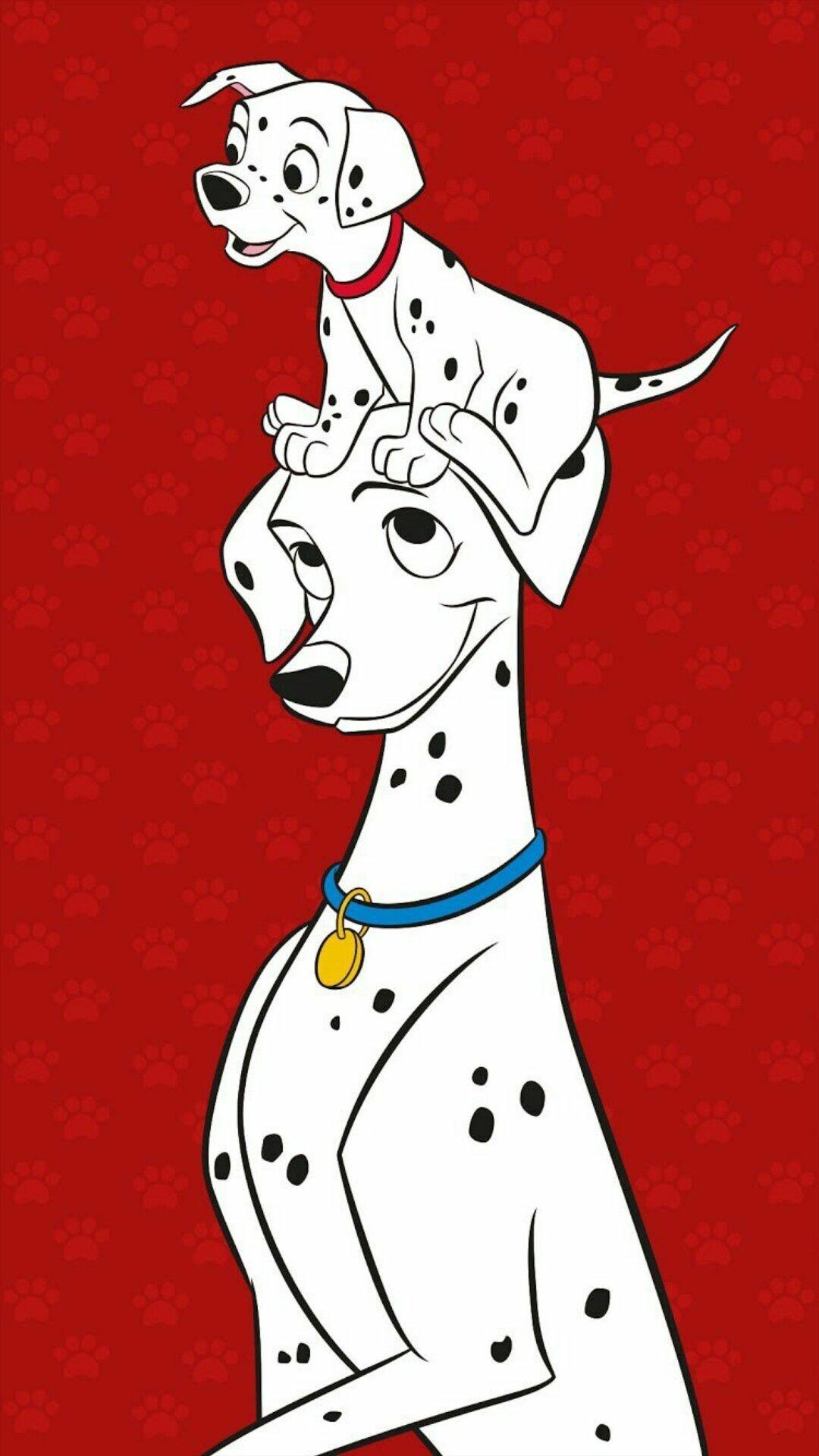 Perdita and Freckles, One Hundred and One Dalmatians Wallpaper, 1080x1920 Full HD Phone