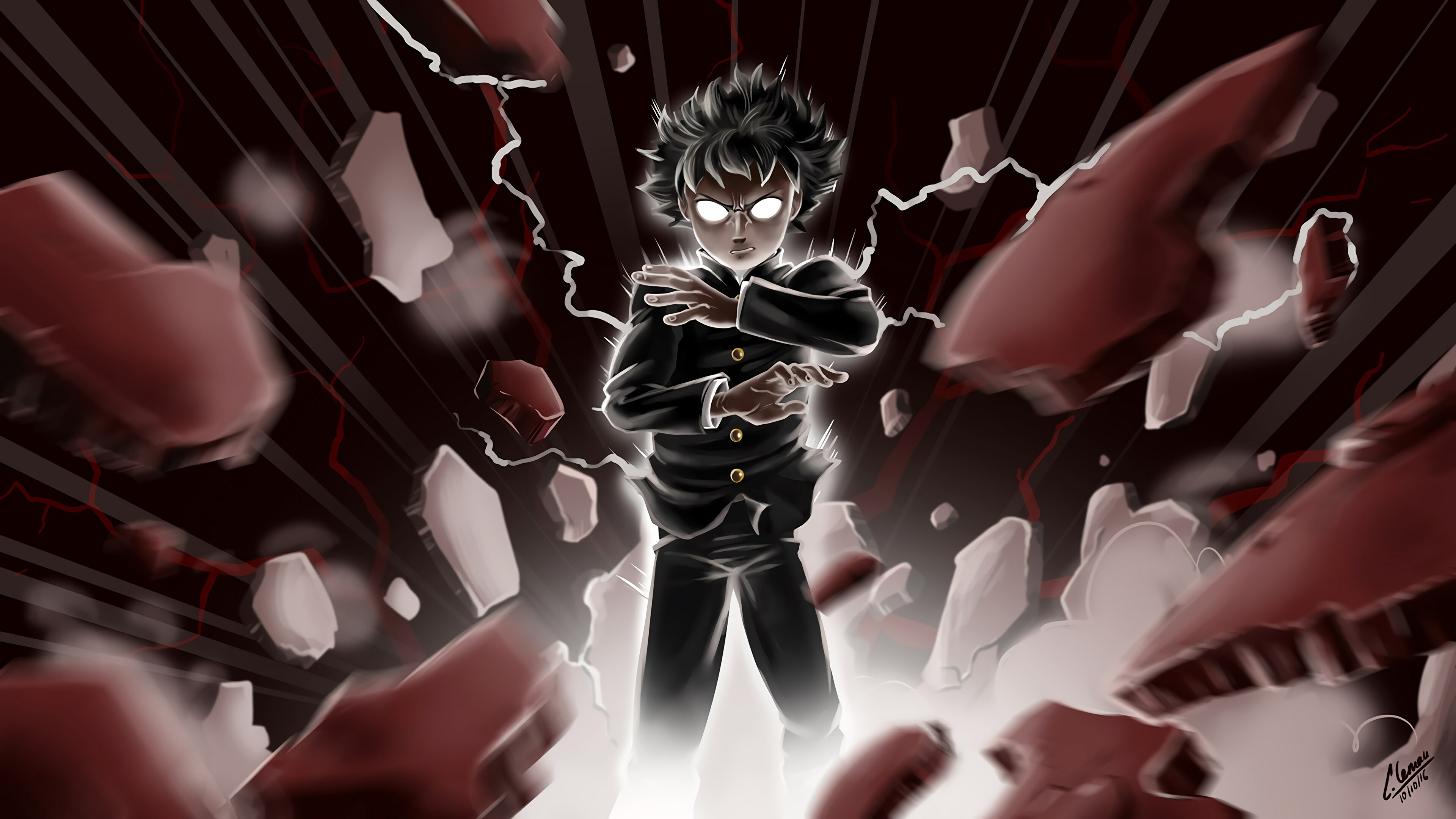 Mob Psycho 100, Anime series, 4K Ultra HD, Stunning visuals, 3840x2160 4K Desktop