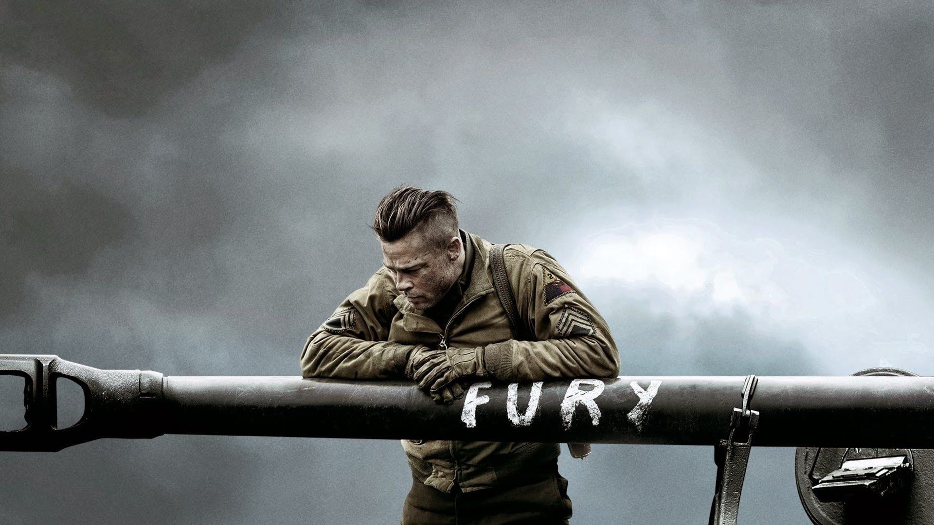 Brad Pitt, Fury movie, Military tank, Action drama, 1920x1080 Full HD Desktop