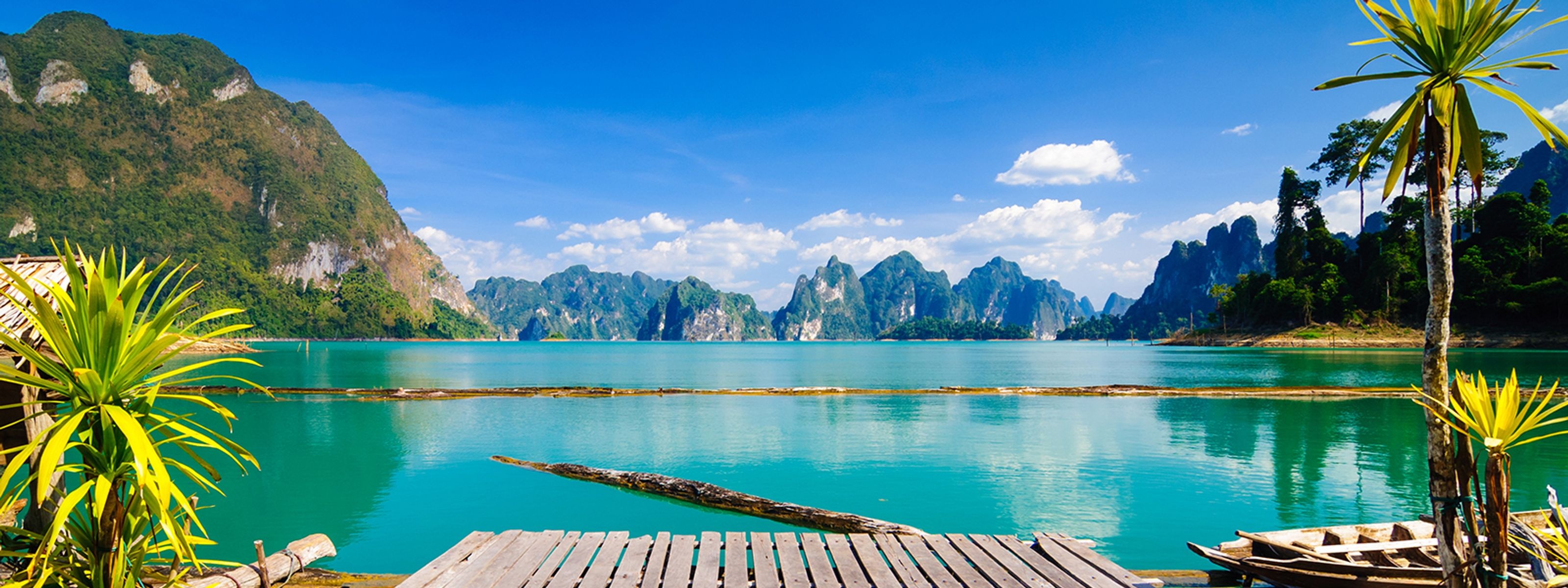 Khao Sok National Park, Natural wonderland, Biodiversity hotspot, Tranquil beauty, 3200x1200 Dual Screen Desktop