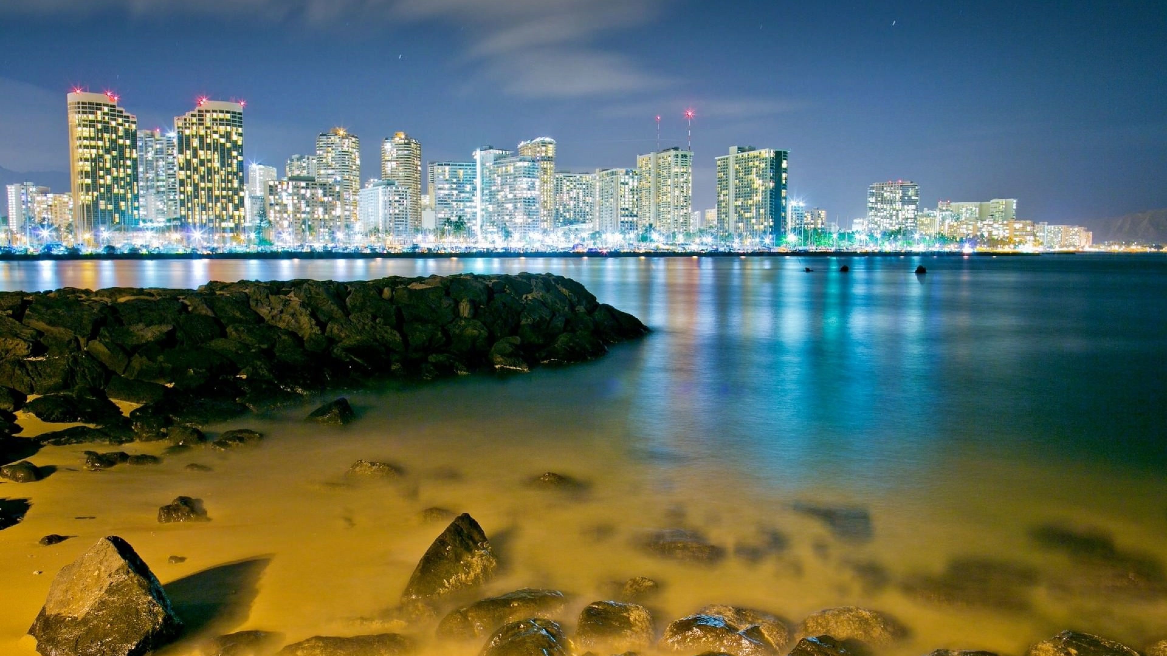 Honolulu Hawaii wallpapers, Island paradise, Tropical landscapes, Crystal-clear waters, 3840x2160 4K Desktop