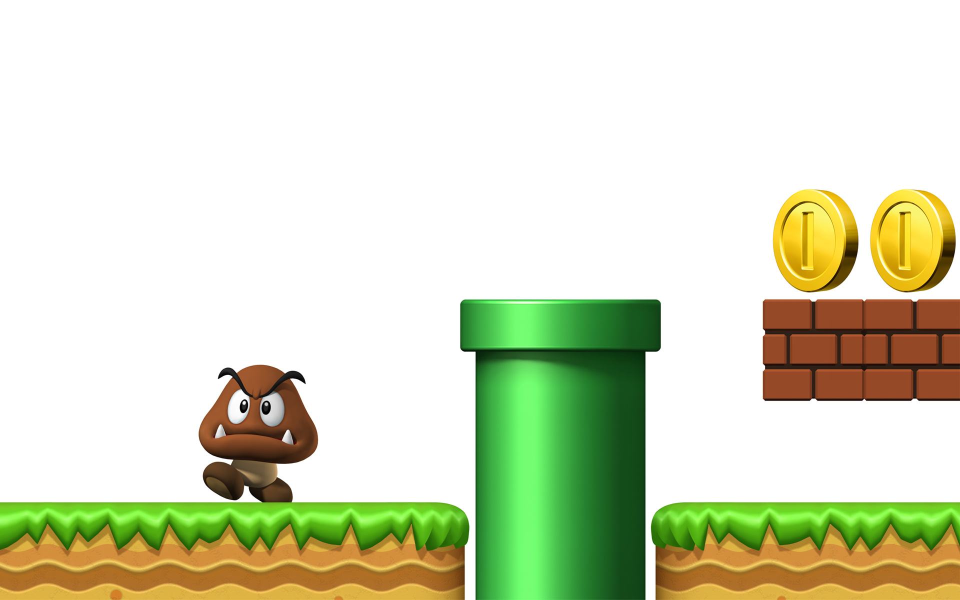 Mario video game, Super goomba illustration, Action-oriented gameplay, 1920x1200 HD Desktop