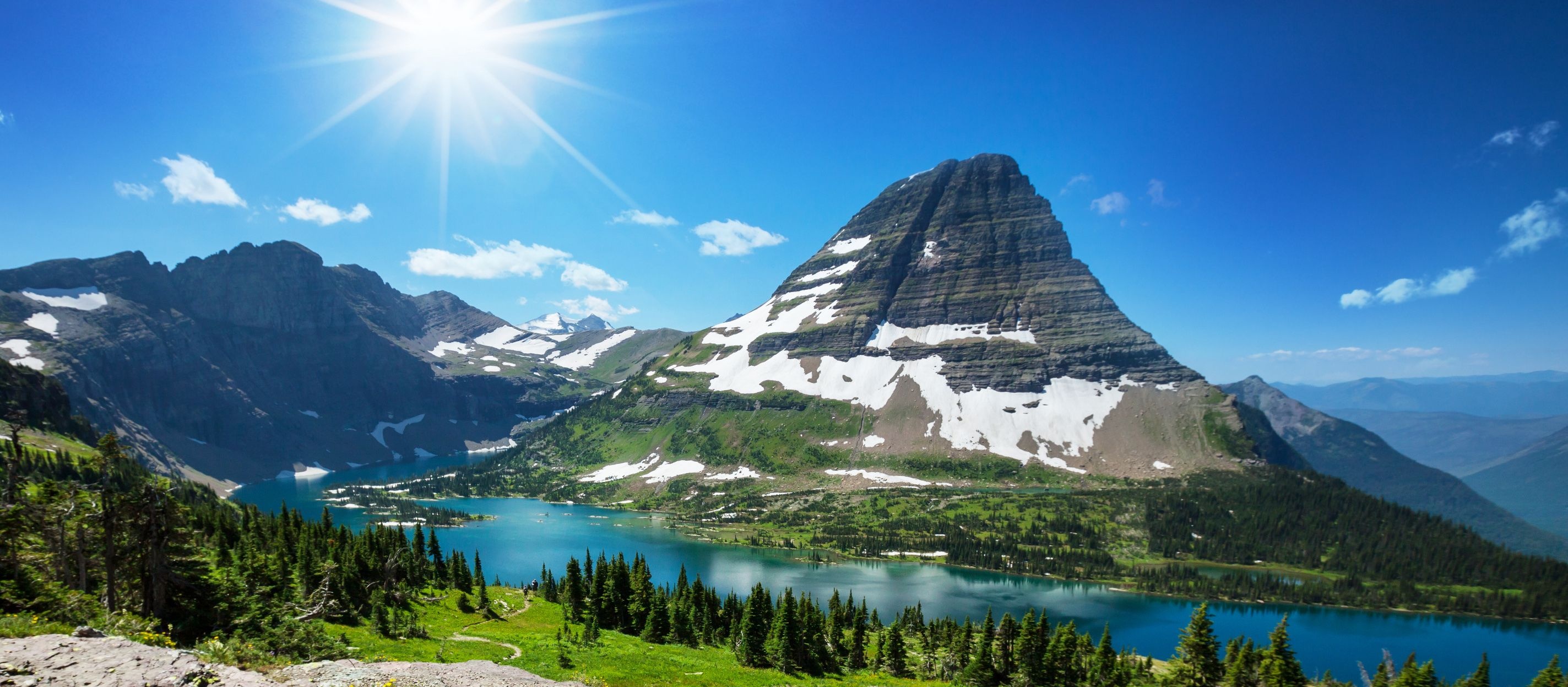 Glacier National Park, Montana, Explore, Canusa, 2850x1250 Dual Screen Desktop