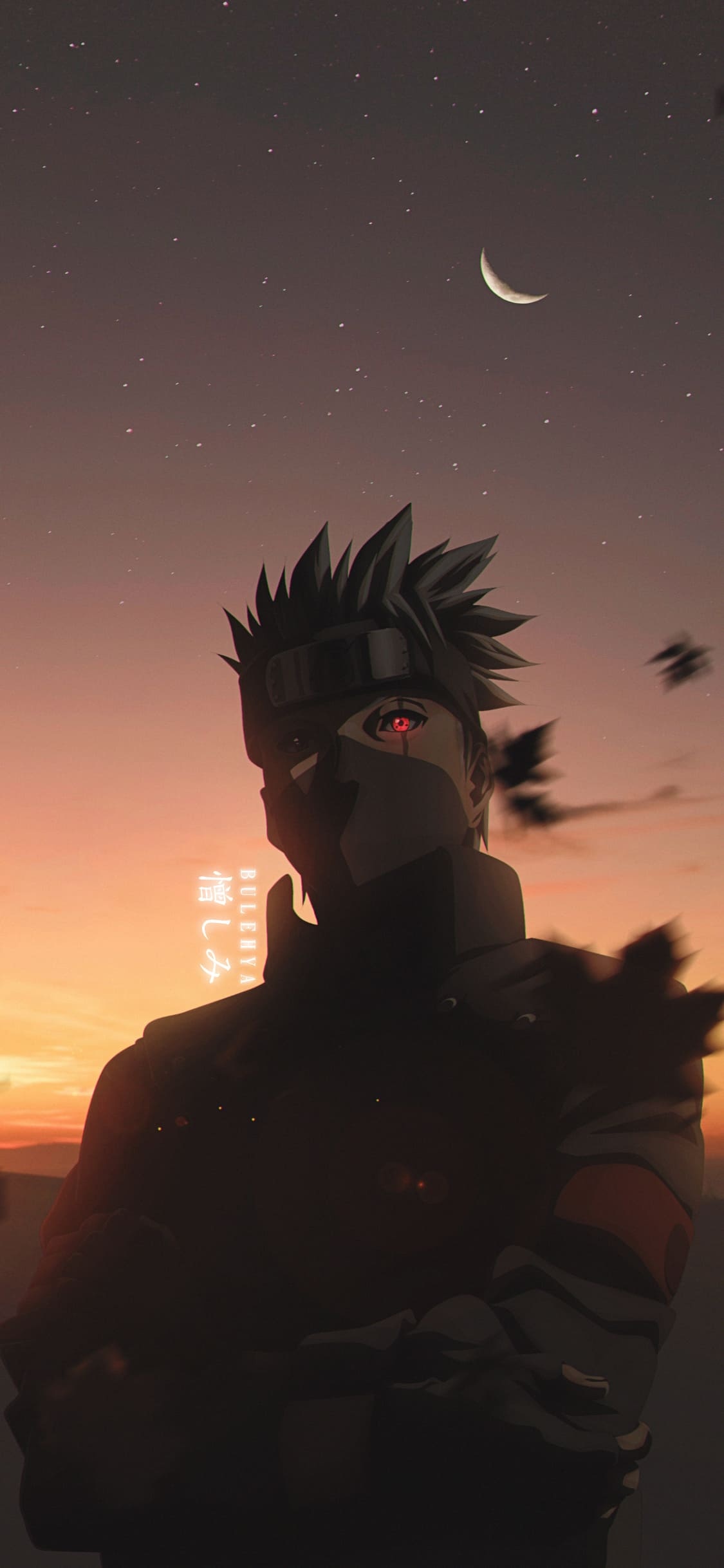 Hatake Kakashi, Anime ninja, Sharingan eye, Hidden Leaf Village, 1130x2440 HD Phone