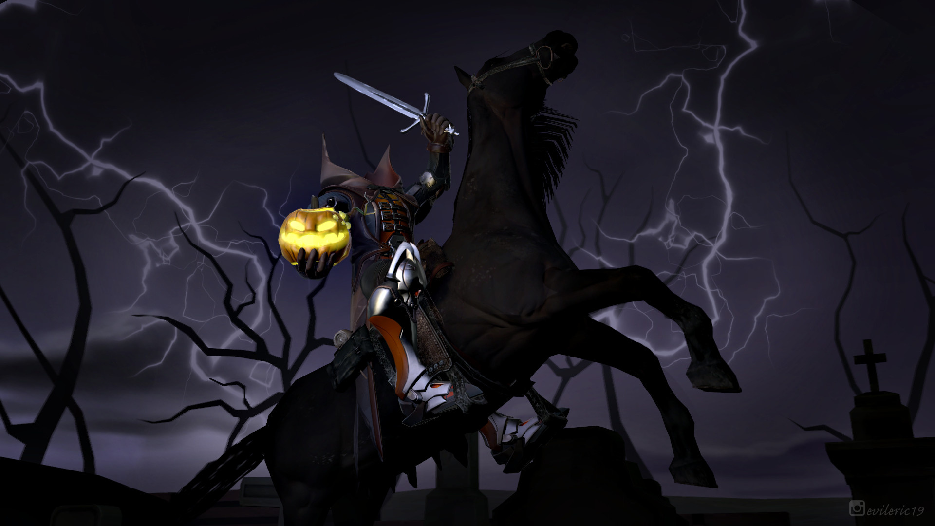 Headless Horseman, Wallpaper collection, Dark imagery, 1920x1080 Full HD Desktop