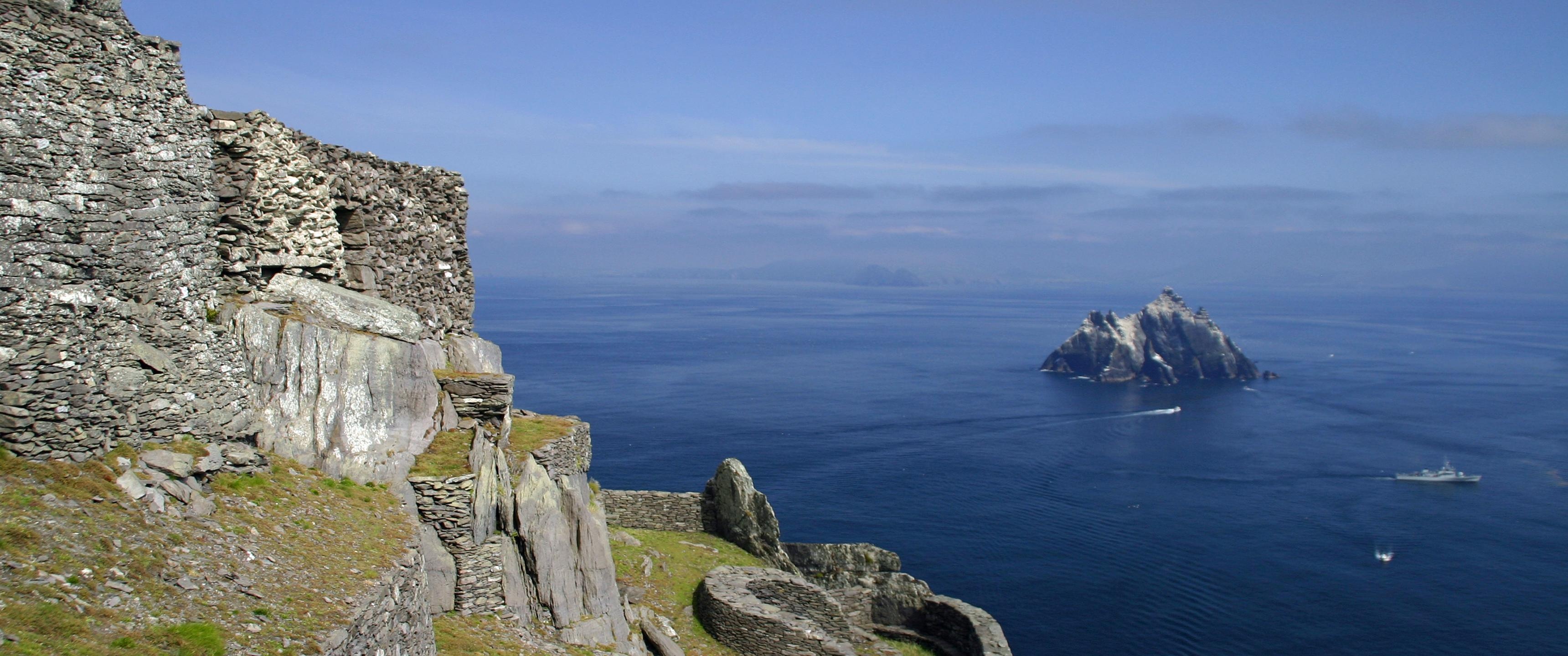 Skellig Michael, Widescreen wallpaper, Stunning Ireland, Imgur album, 3440x1440 Dual Screen Desktop