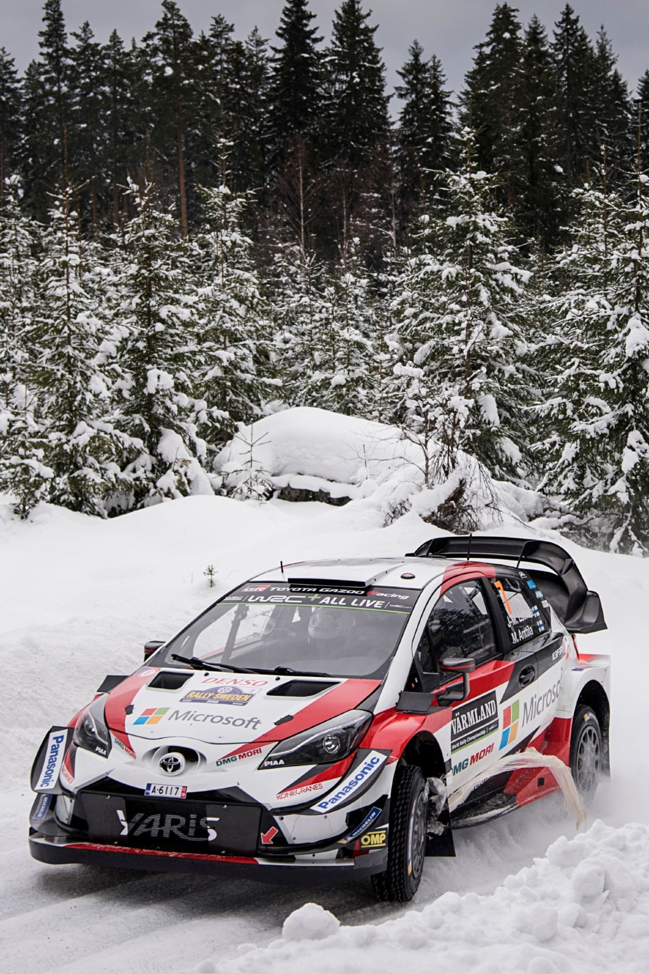 Winter Rally, Toyota Yaris Wallpaper, 1340x2010 HD Phone