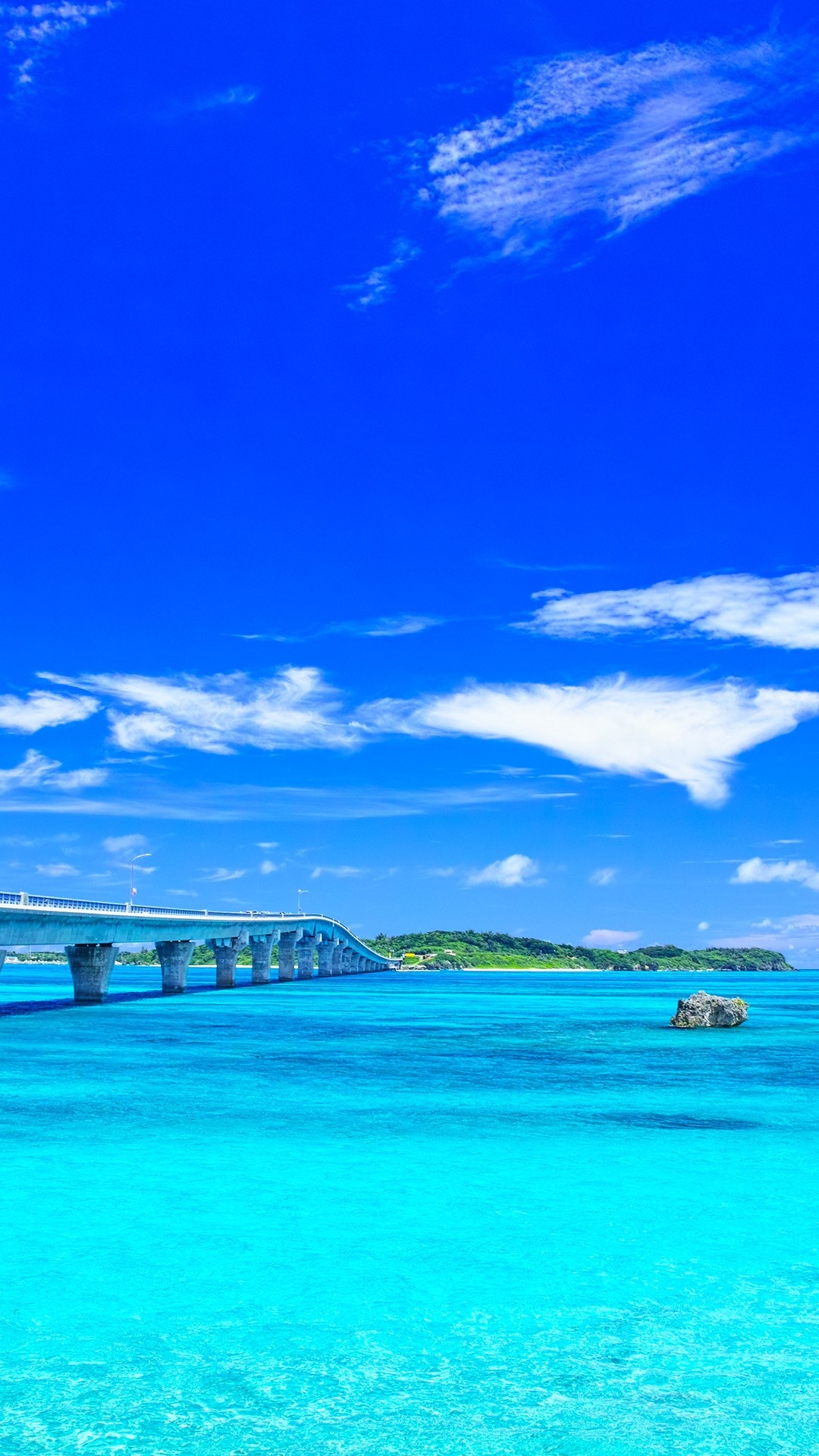 Miyakojima in summer, Windows 10 spotlight images, Okinawa, Japan, 1080x1920 Full HD Phone