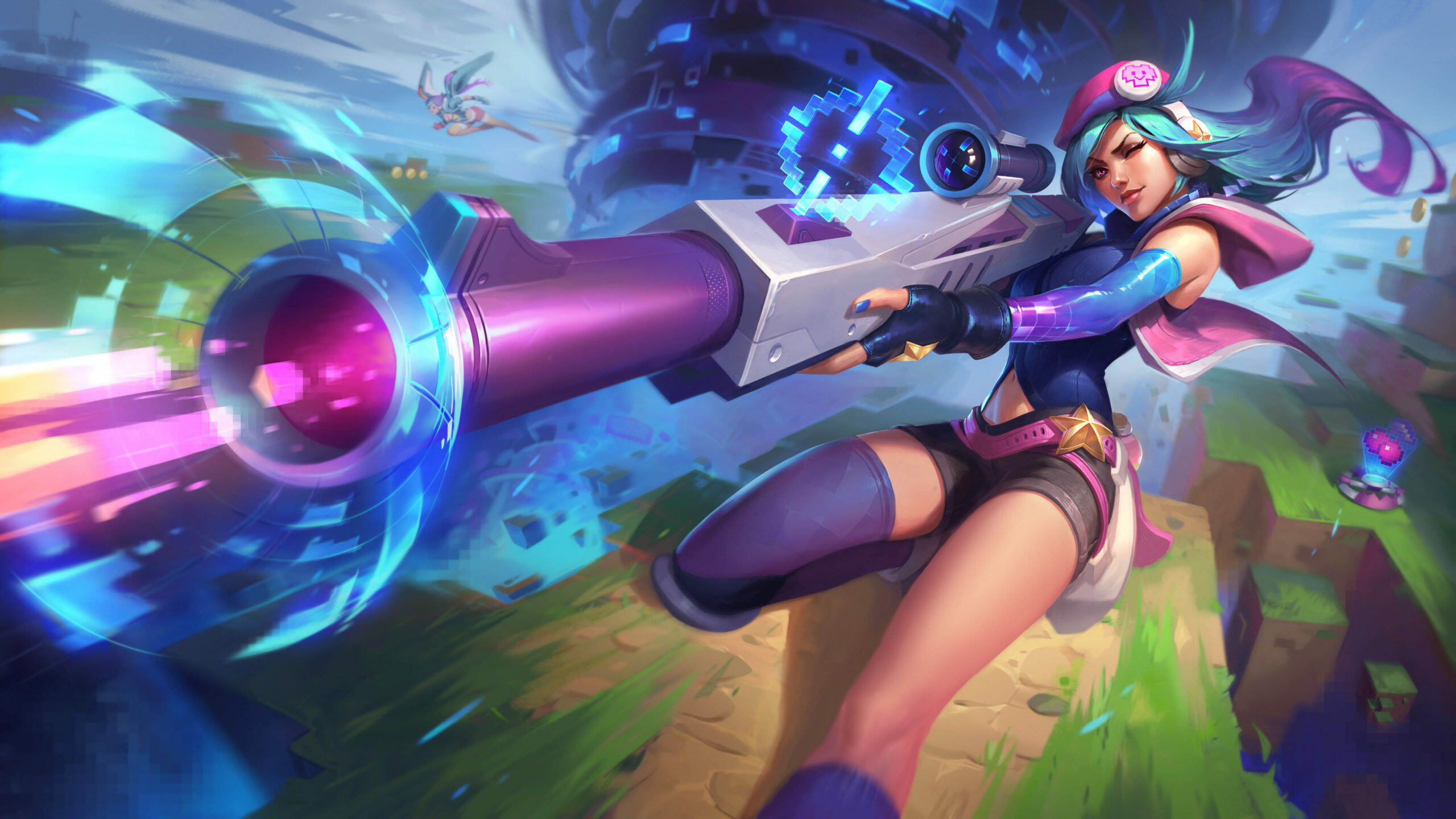 League of Legends, Arcade Caitlyn splash art, Ultra HD, 2560x1440 HD Desktop