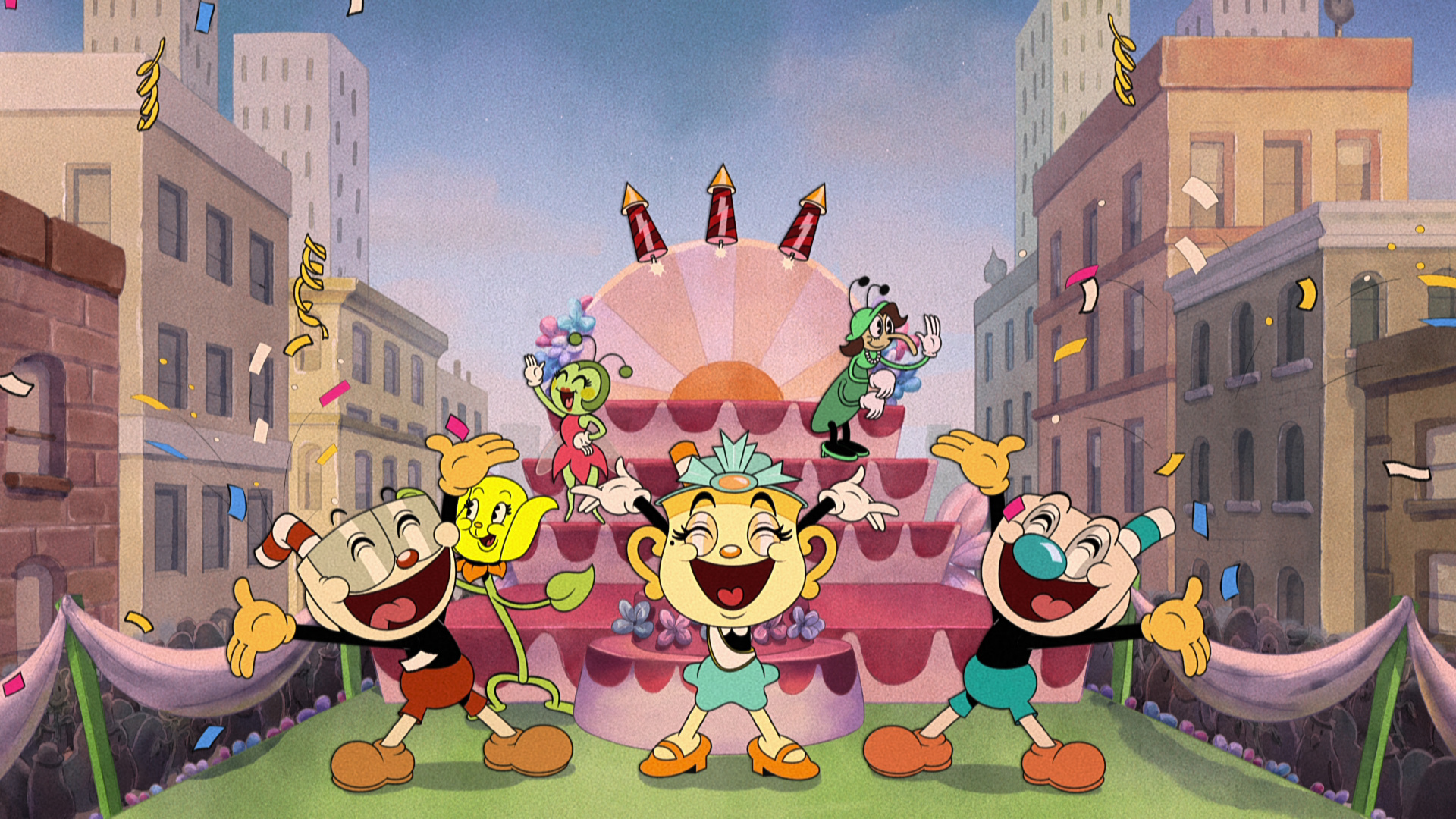 The Cuphead Show!, Animated joyride, Classic animation, Retro charm, 1920x1080 Full HD Desktop