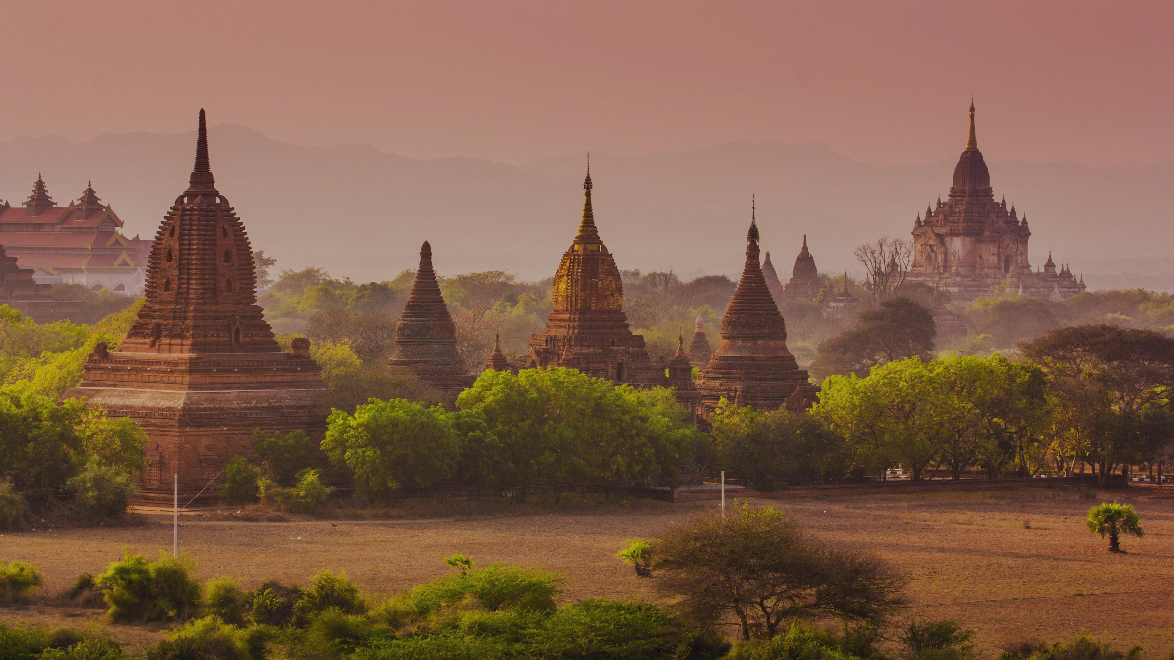 Burma landscapes, Cultural heritage, Southeast Asia charm, Historical sites, 3840x2160 4K Desktop