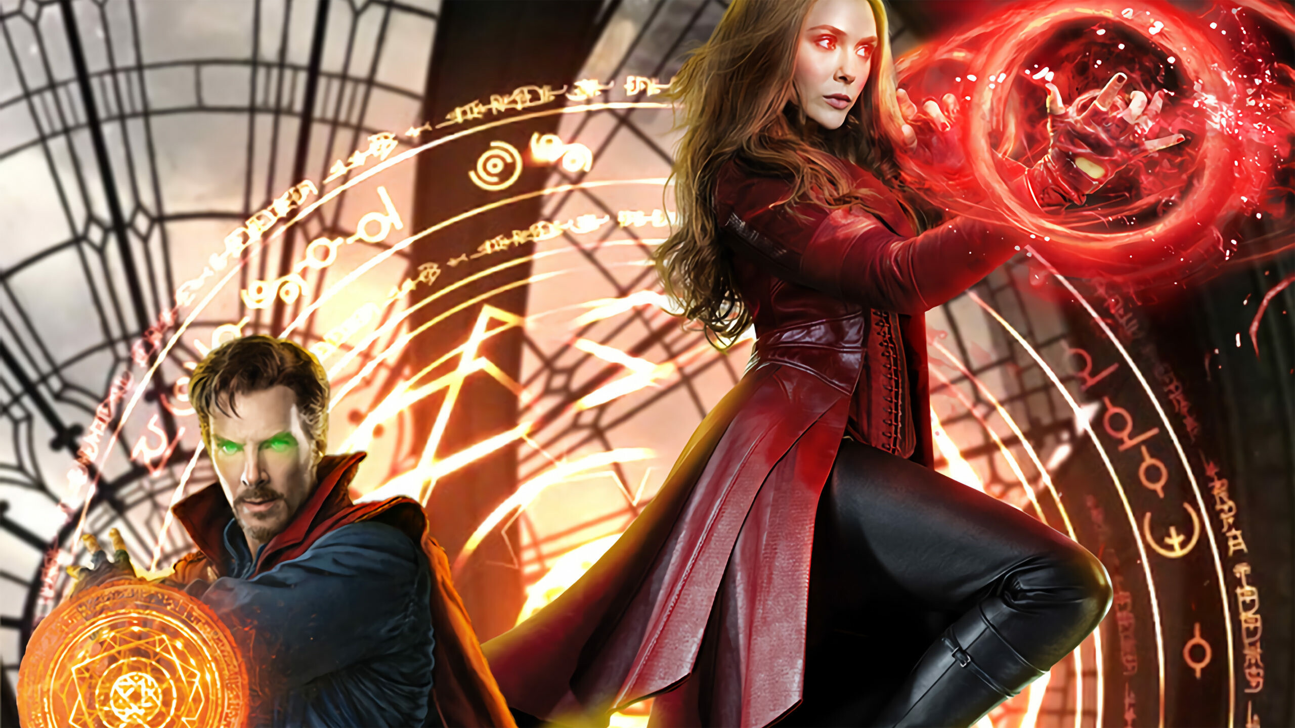 Dr. Strange and Scarlet Witch, Doctor Strange in the Multiverse of Madness Wallpaper, 2560x1440 HD Desktop