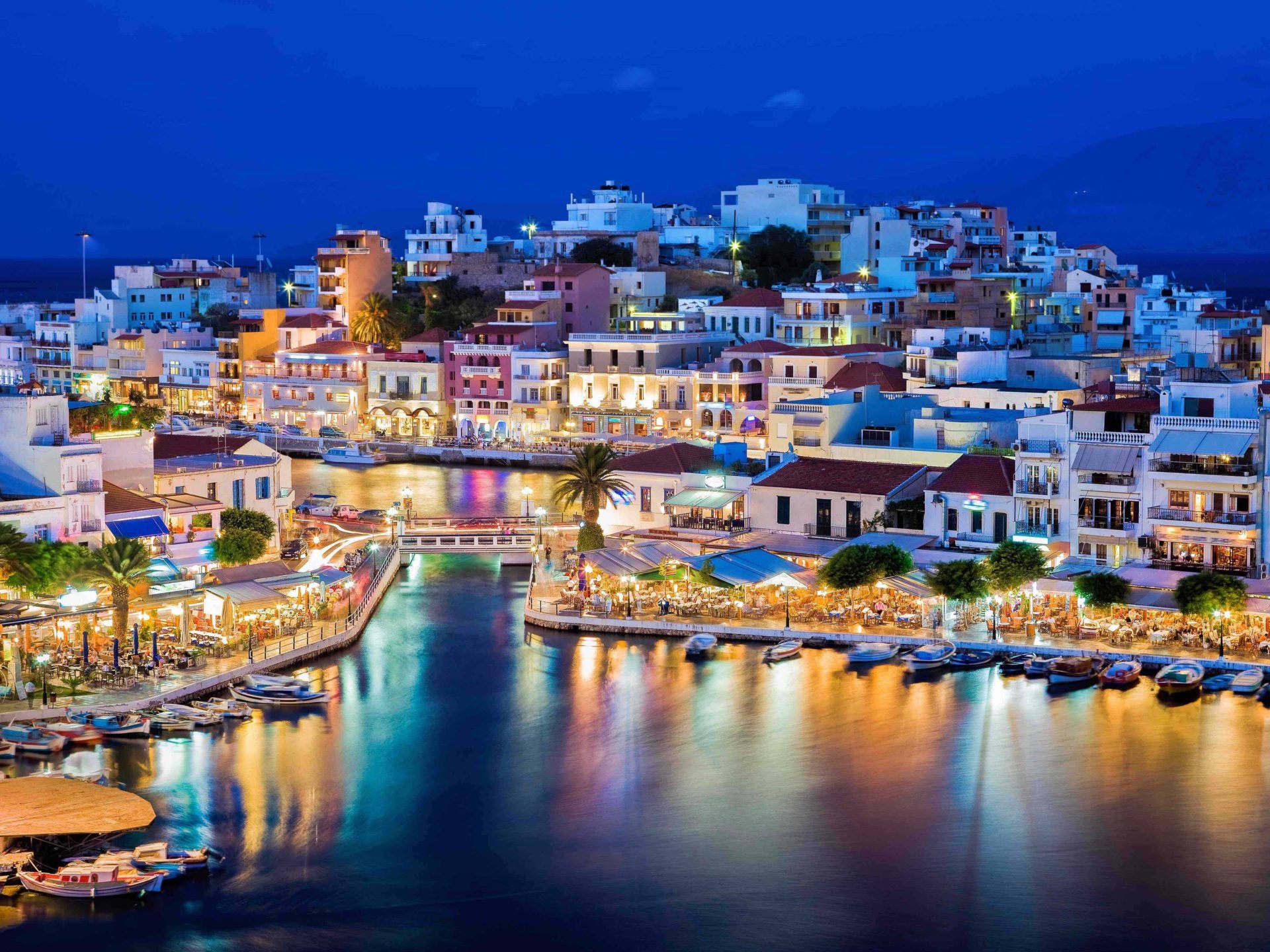 Agios Nikolaos, Crete city, 1920x1440 HD Desktop