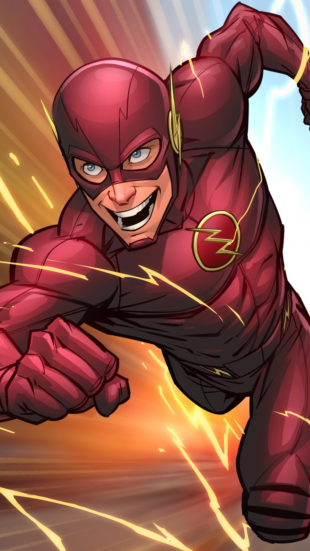 Speedster The Flash DC comics superhero, 1080p wallpaper, 1080x1920 Full HD Phone