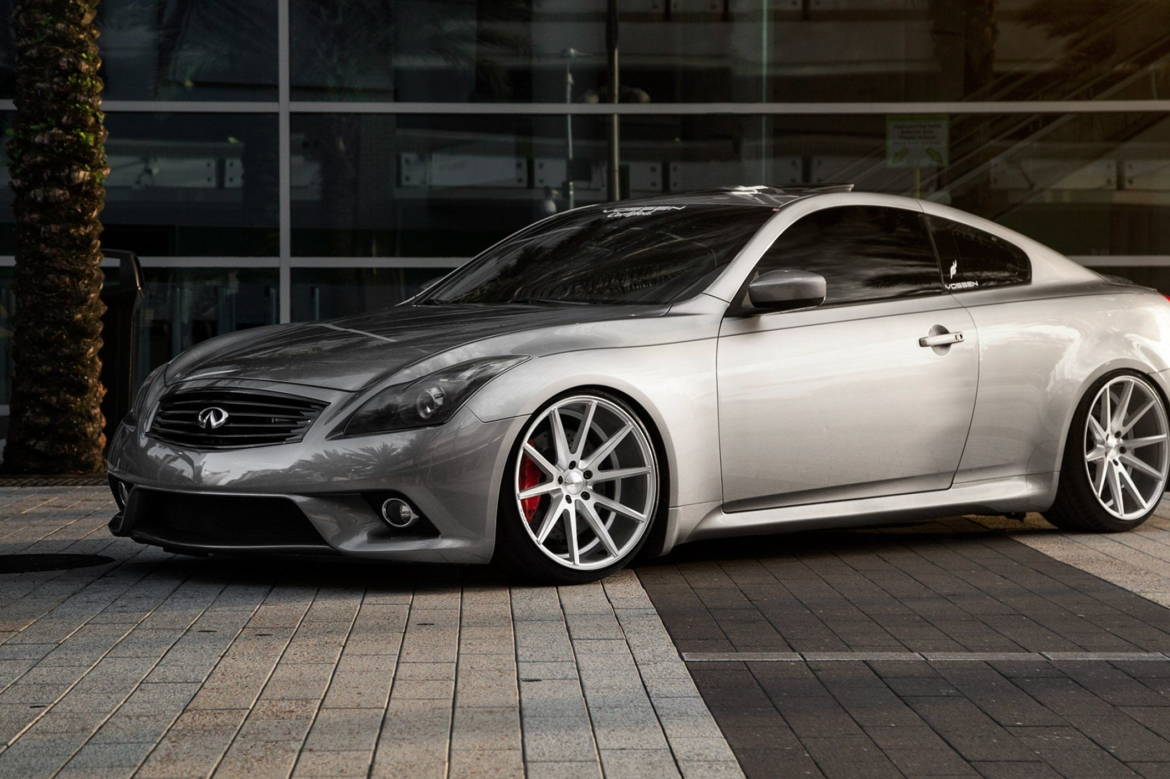 Gray metallic Infiniti G37, Blacked-out grille, Sleek design, 2300x1540 HD Desktop