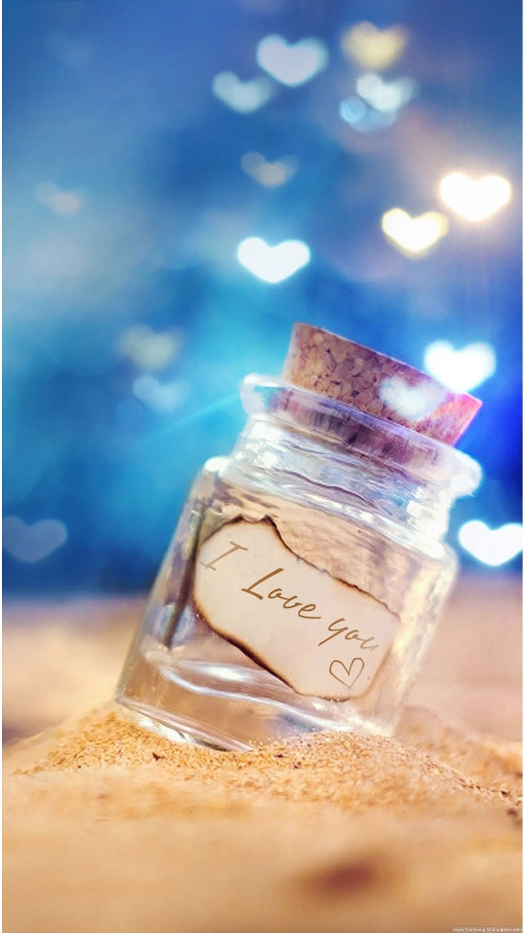 Message in a Bottle, Love symbol, Heartfelt message, Cute phone wallpaper, 1080x1920 Full HD Phone